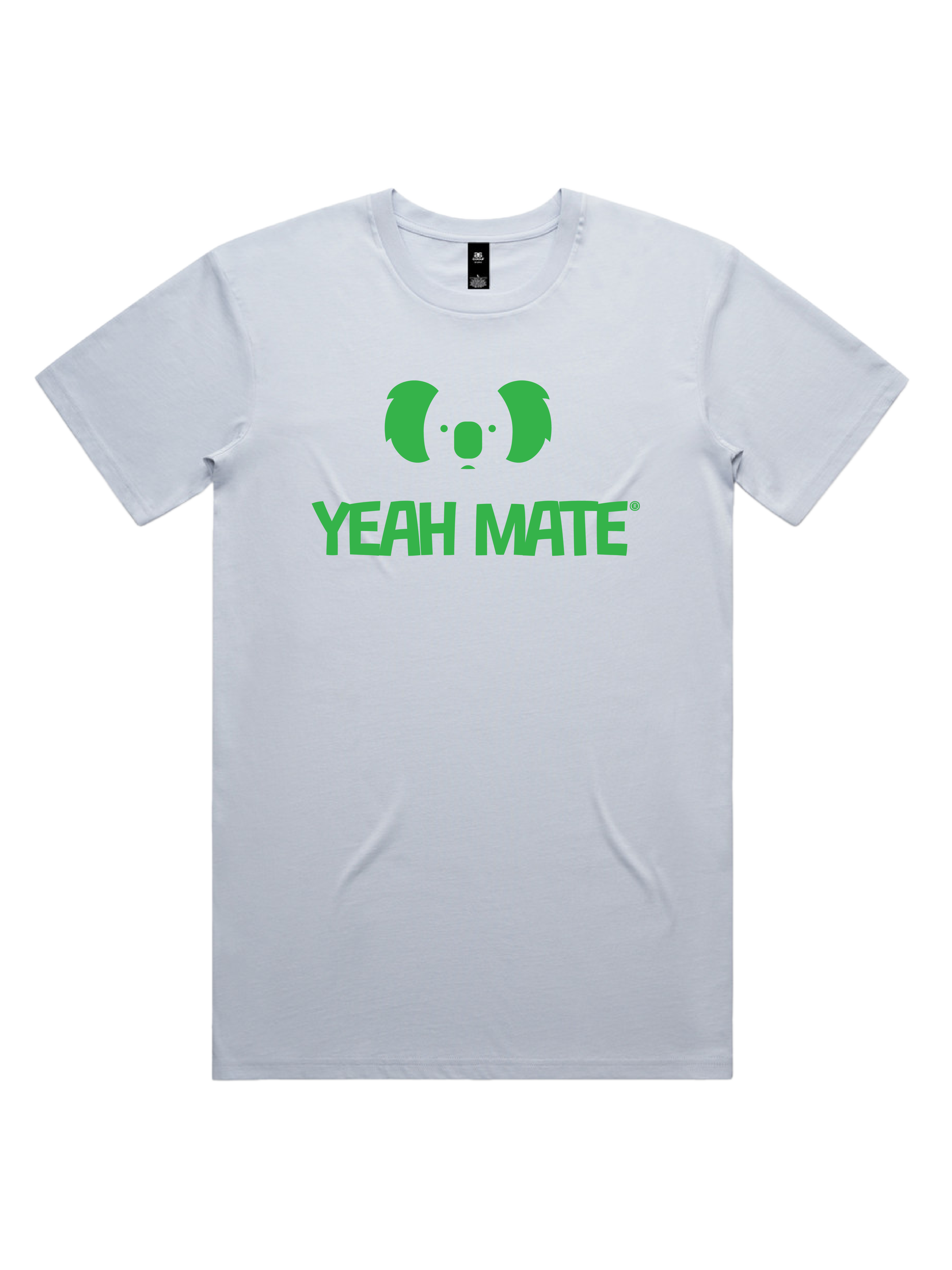 Premium Cotton Graphic T-shirt - Men's Fit - YM Stacked Logo - Powder - Yeah Mate Freestyle™ Clothing 2