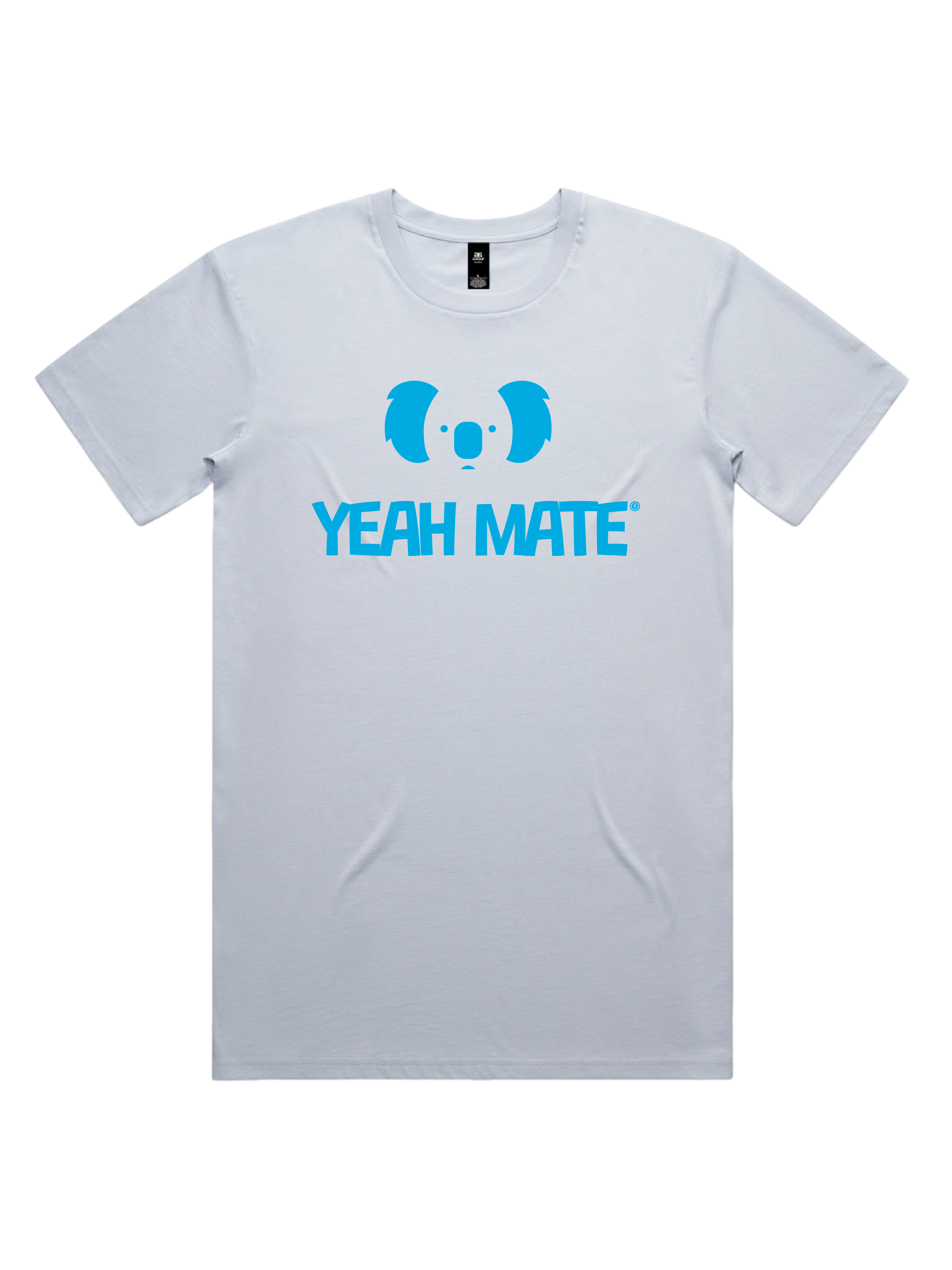 Premium Cotton Graphic T-shirt - Men's Fit - YM Stacked Logo - Powder - Yeah Mate Freestyle™ Clothing 3