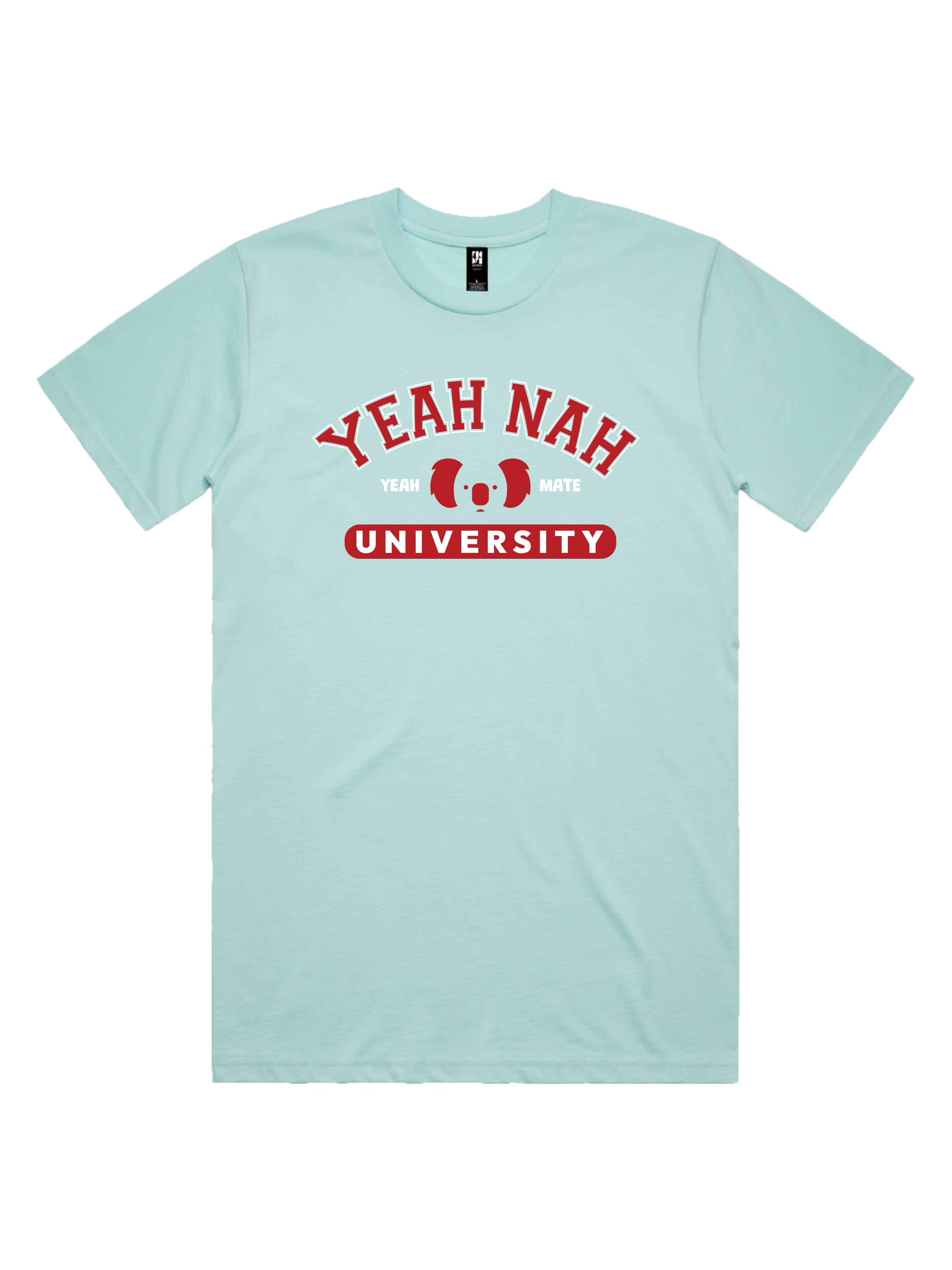 Premium Cotton Graphic T-shirt - Men's Fit - Yeah Nah University™  - Lagoon - Yeah Mate Freestyle™ Clothing