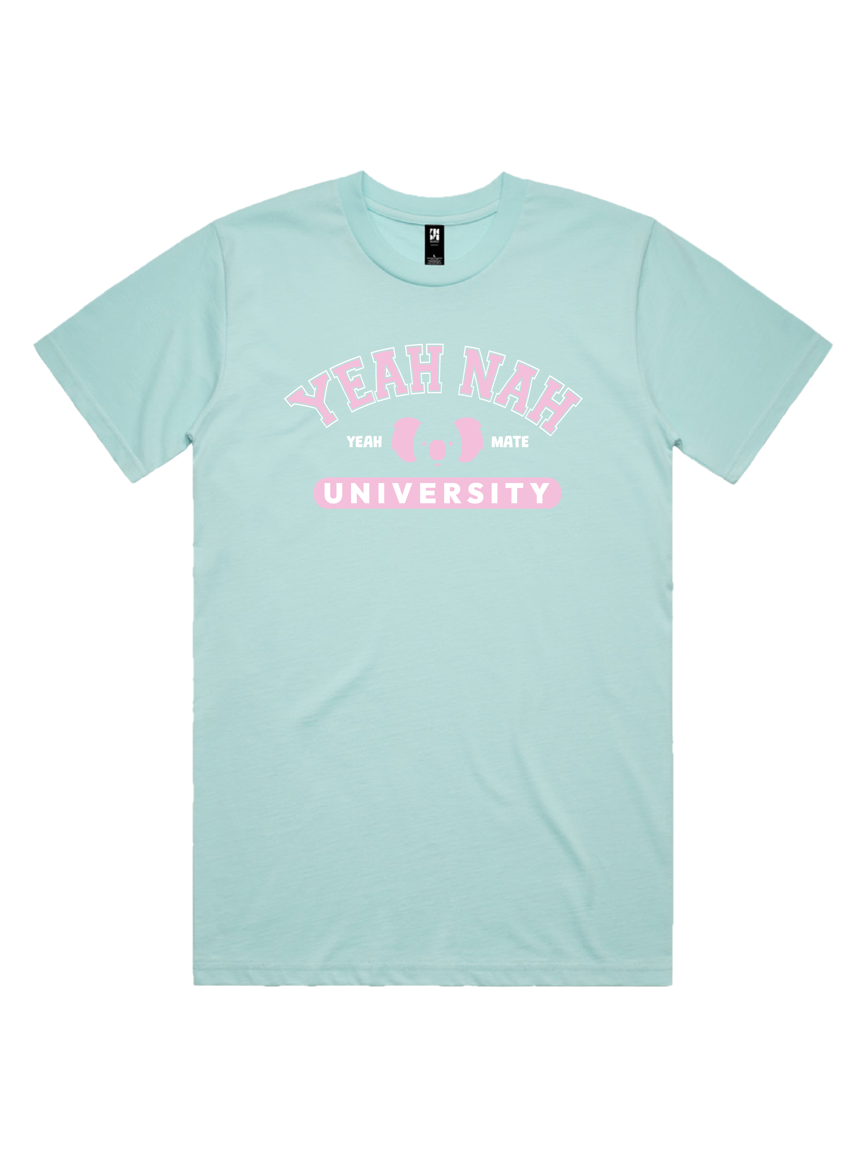 Premium Cotton Graphic T-shirt - Men's Fit - Yeah Nah University™  - Lagoon - Yeah Mate Freestyle™ Clothing 1