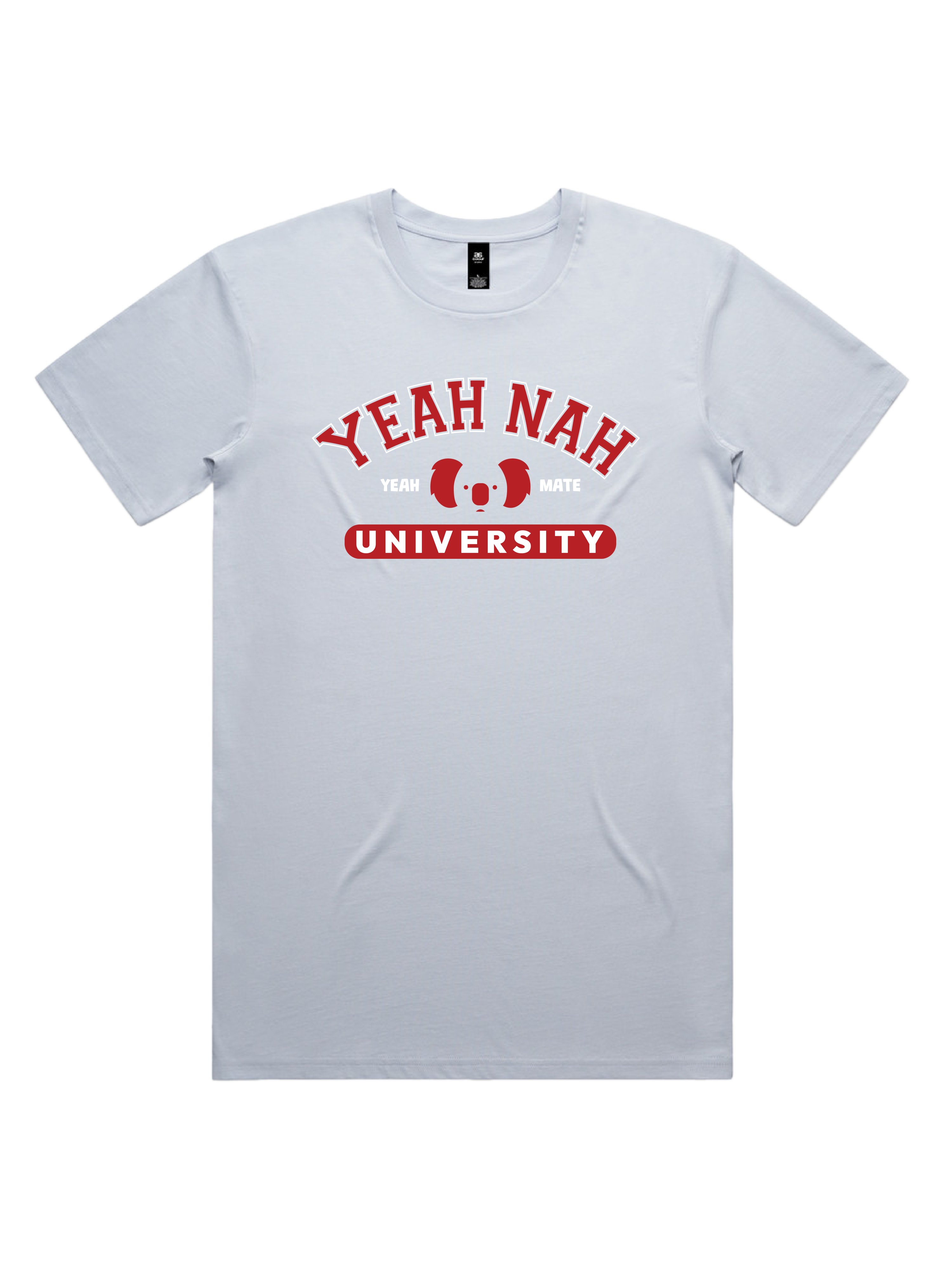 Premium Cotton Graphic T-shirt - Men's Fit - Yeah Nah University™  - Powder - Yeah Mate Freestyle™ Clothing