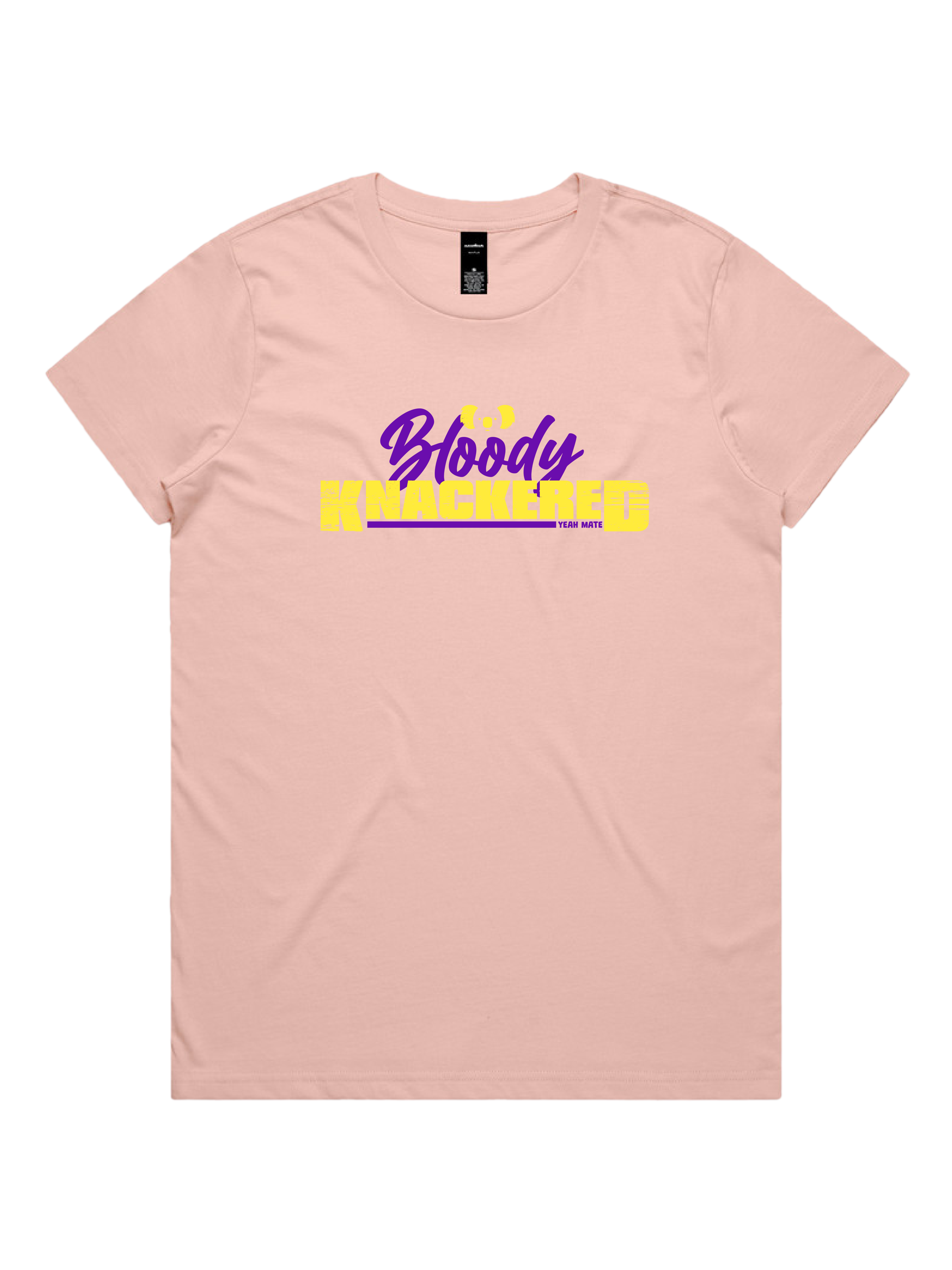 Premium Cotton Graphic T-shirt - Women's Fit - Bloody Knackered™ - Pink - Yeah Mate Freestyle™ Clothing 3