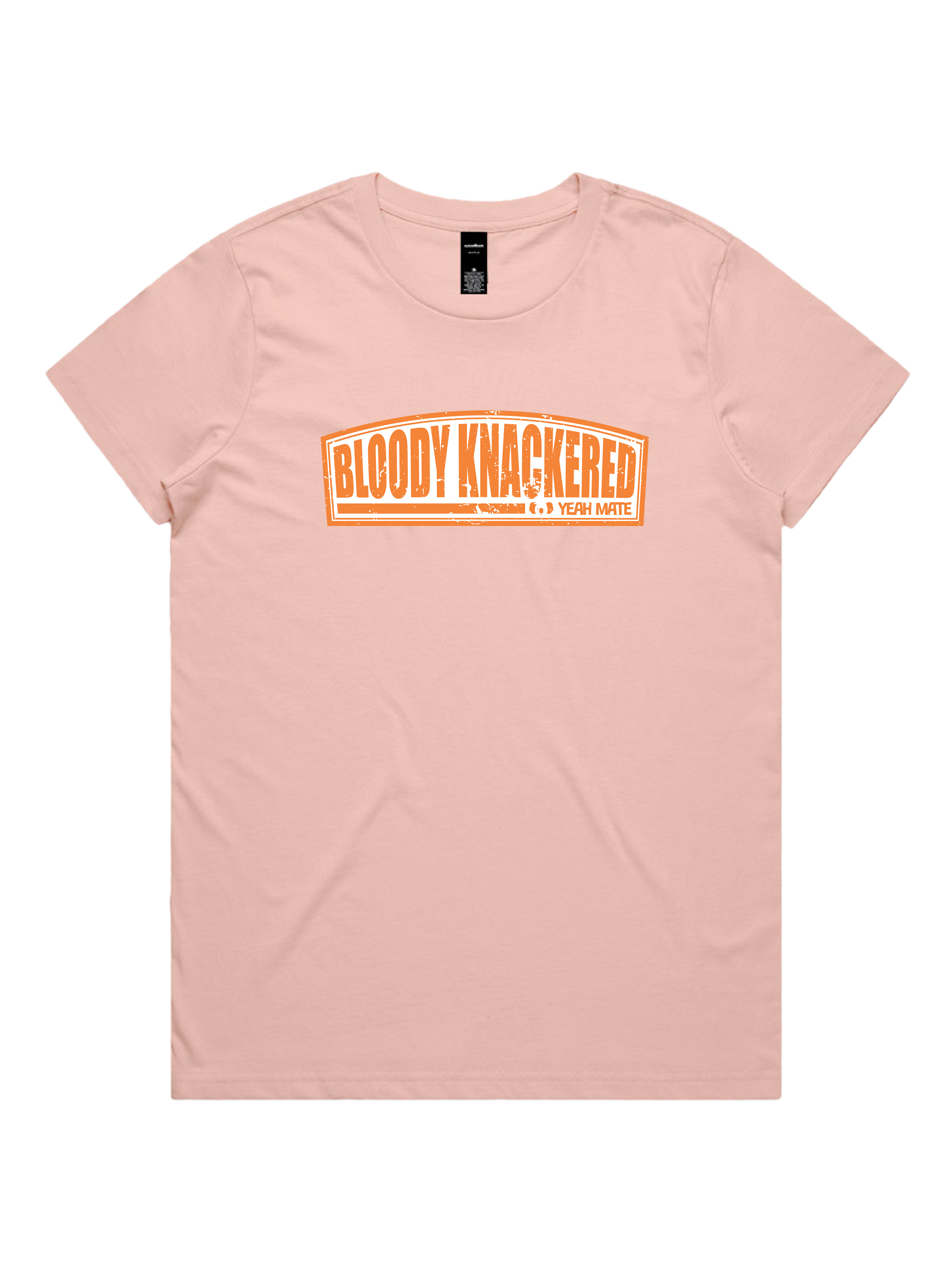 Premium Cotton Graphic T-shirt - Women's Fit - Bloody Knackered™ Badge - Pink - Yeah Mate Freestyle™ Clothing 3