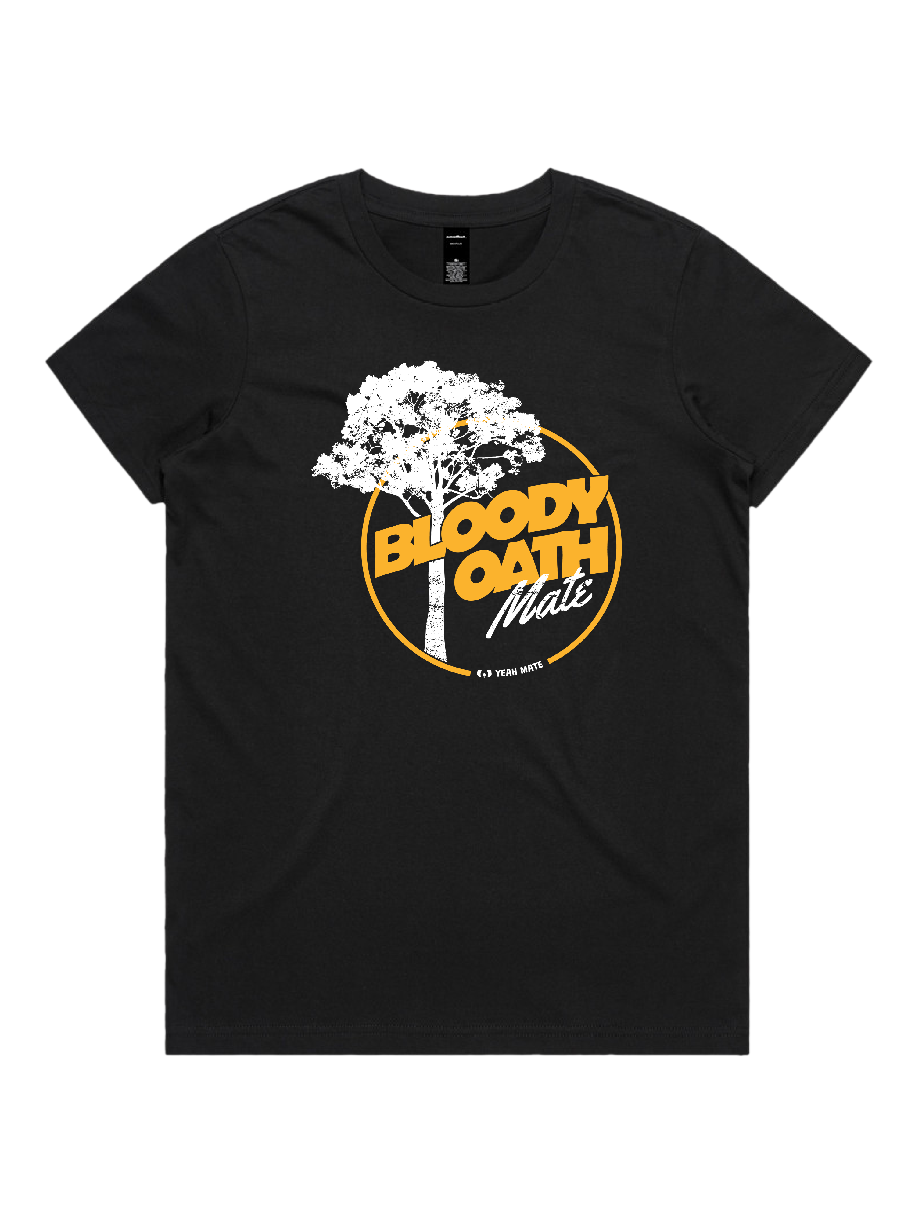 Premium Cotton Graphic T-shirt - Women's Fit - Bloody Oath Mate™ - Black - Yeah Mate Freestyle™ Clothing 3
