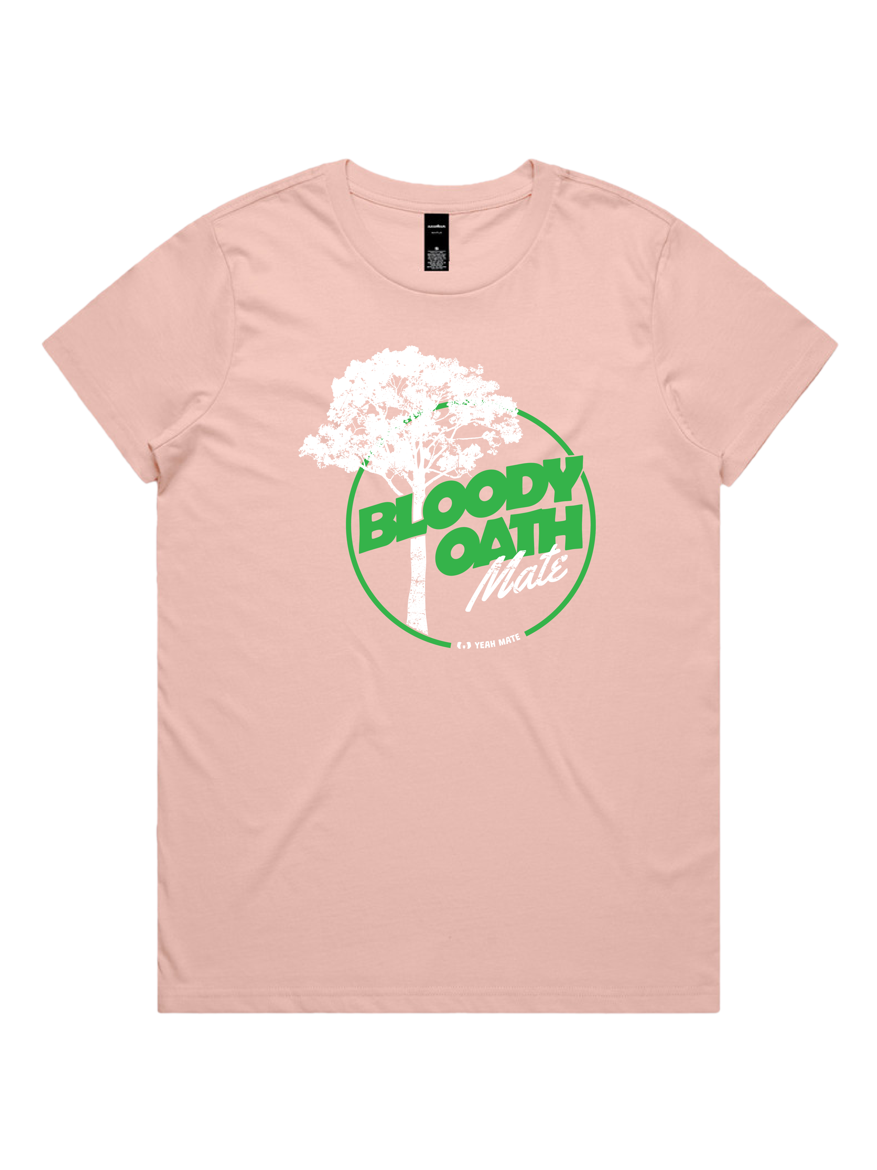 Premium Cotton Graphic T-shirt - Women's Fit - Bloody Oath Mate™ - Pink - Yeah Mate Freestyle™ Clothing 2