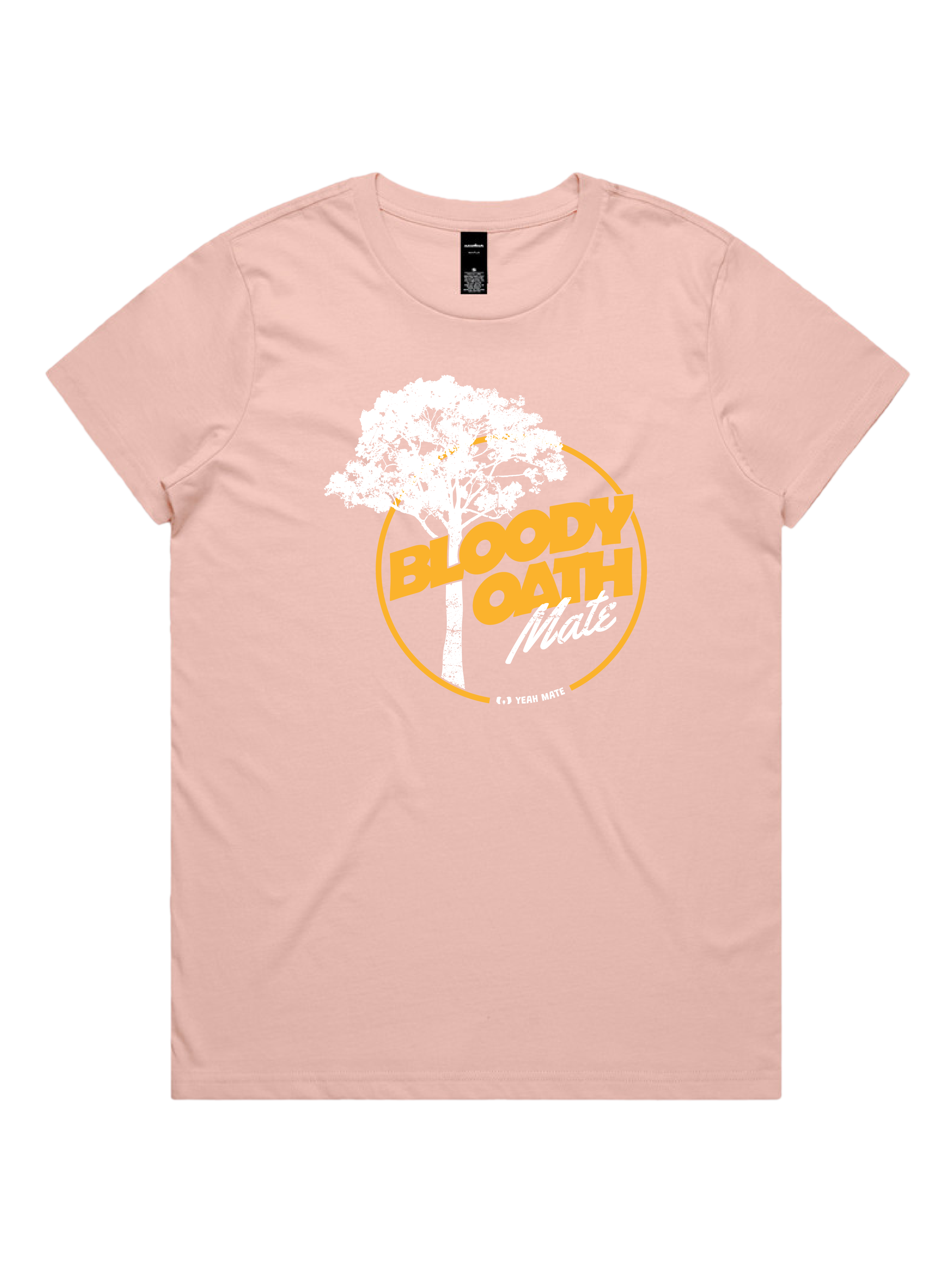 Premium Cotton Graphic T-shirt - Women's Fit - Bloody Oath Mate™ - Pink - Yeah Mate Freestyle™ Clothing 3