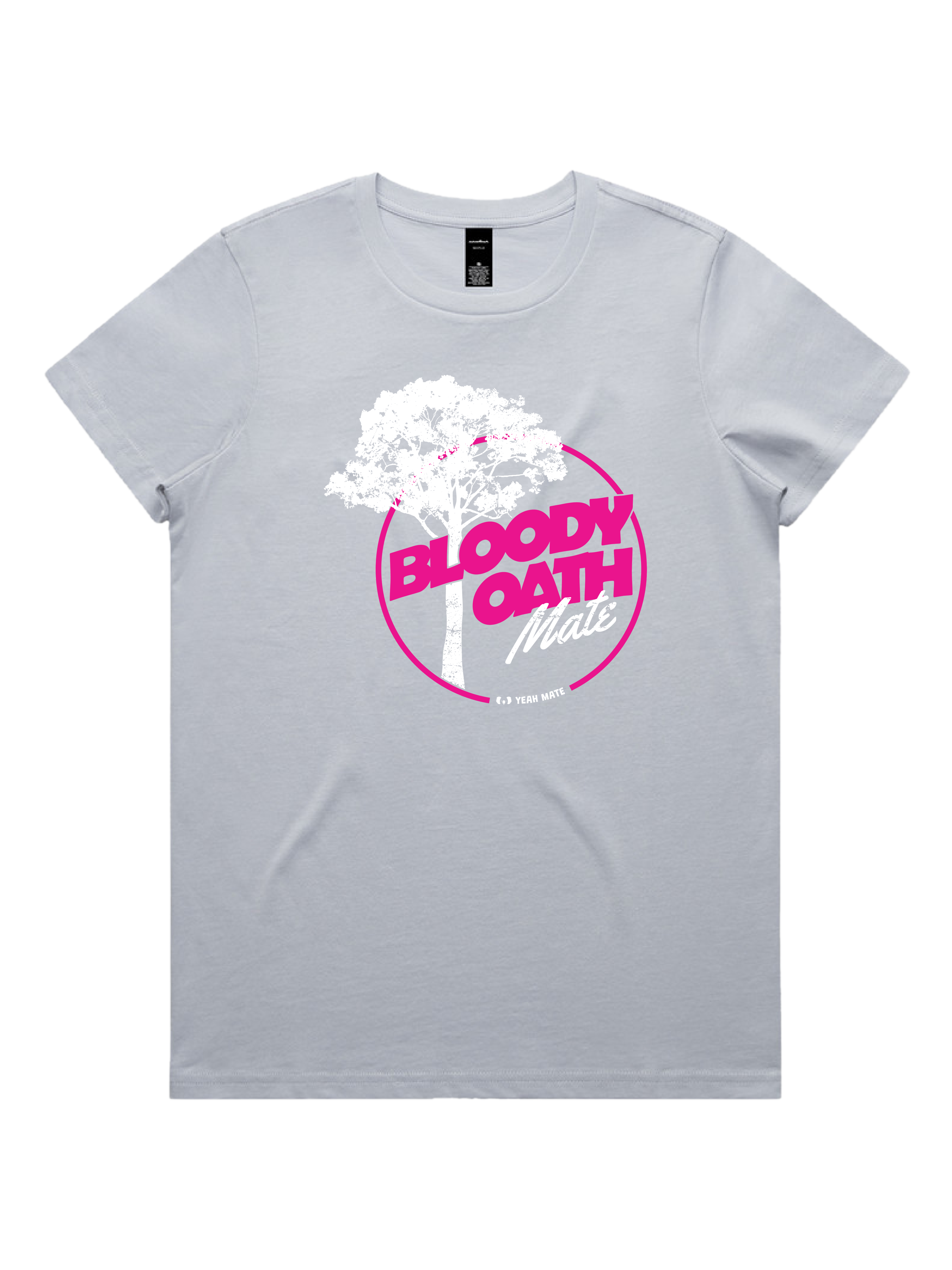 Premium Cotton Graphic T-shirt - Women's Fit - Bloody Oath Mate™ - Powder - Yeah Mate Freestyle™ Clothing 1