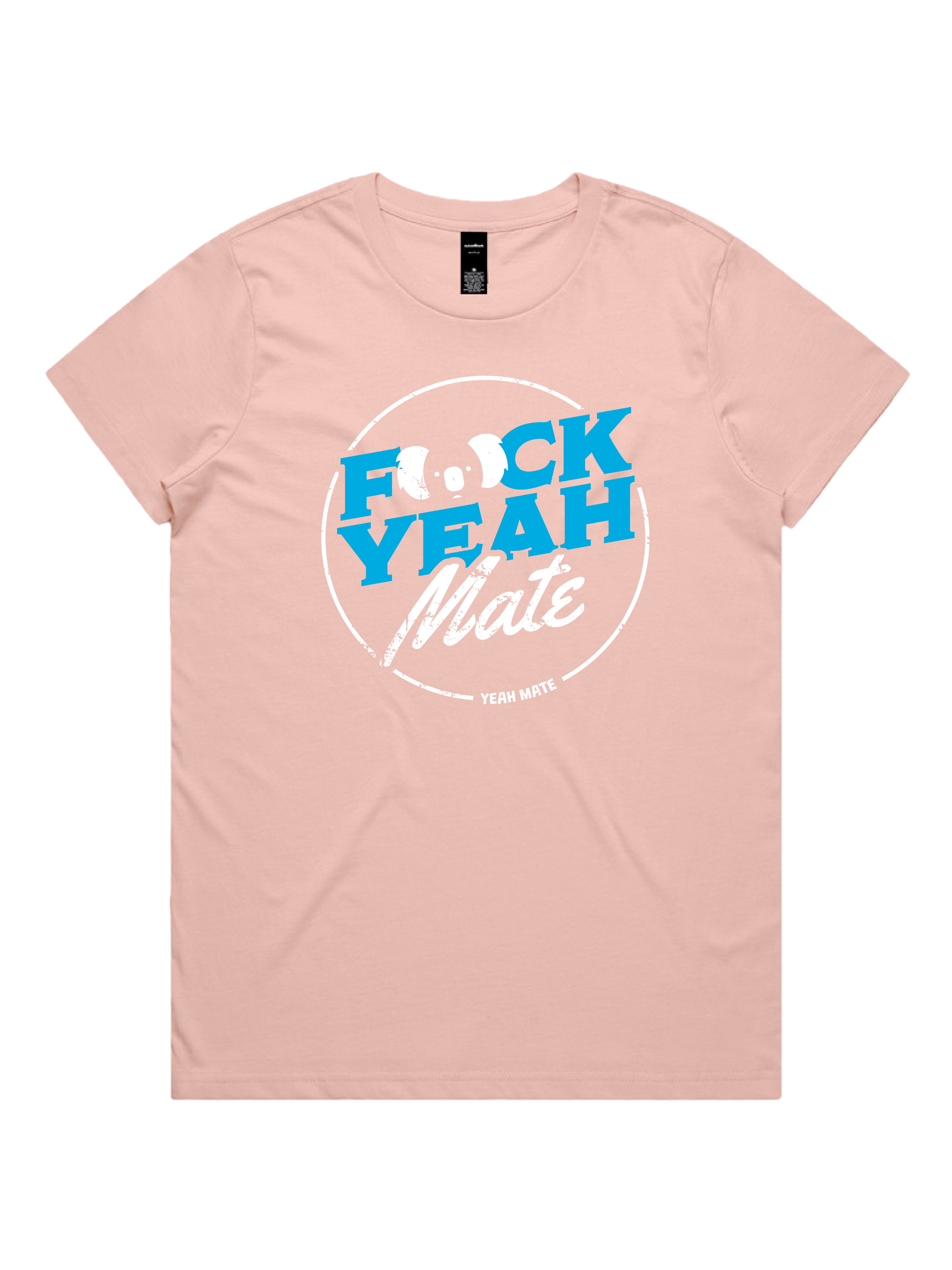 Premium Cotton Graphic T-shirt - Women's Fit - F🐨ck Yeah Mate™  - Pink - Yeah Mate Freestyle™ Clothing 1