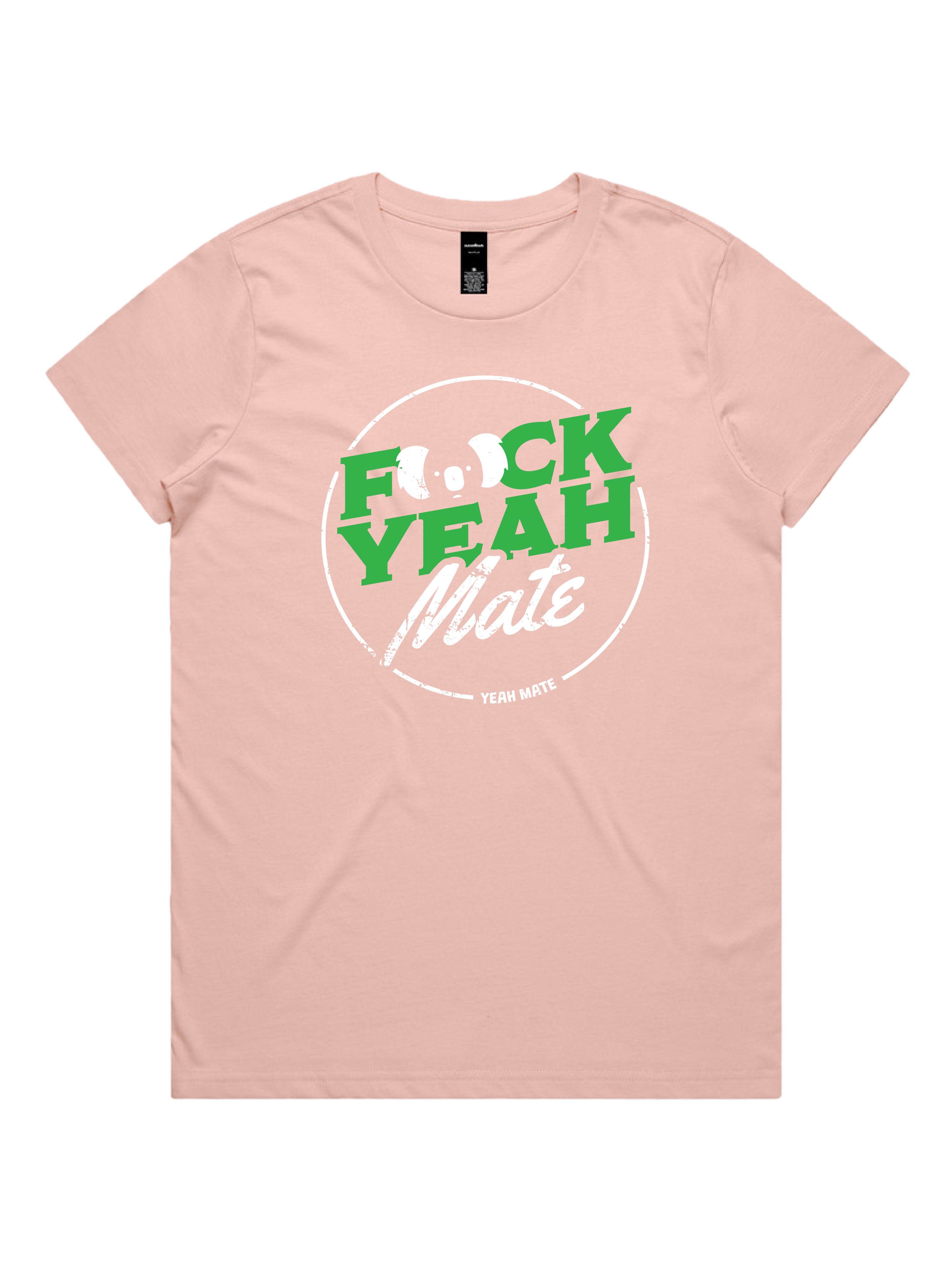 Premium Cotton Graphic T-shirt - Women's Fit - F🐨ck Yeah Mate™  - Pink - Yeah Mate Freestyle™ Clothing 2