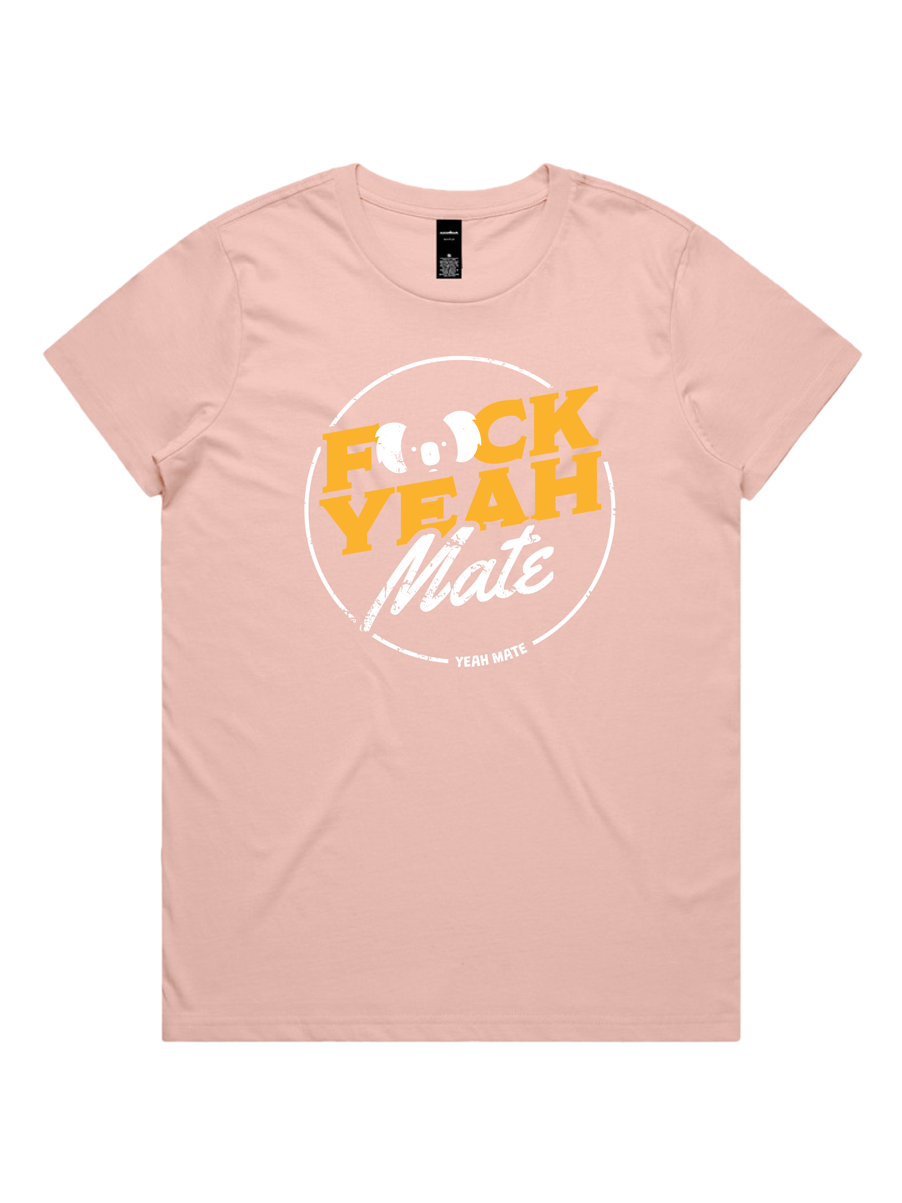 Premium Cotton Graphic T-shirt - Women's Fit - F🐨ck Yeah Mate™  - Pink - Yeah Mate Freestyle™ Clothing 3
