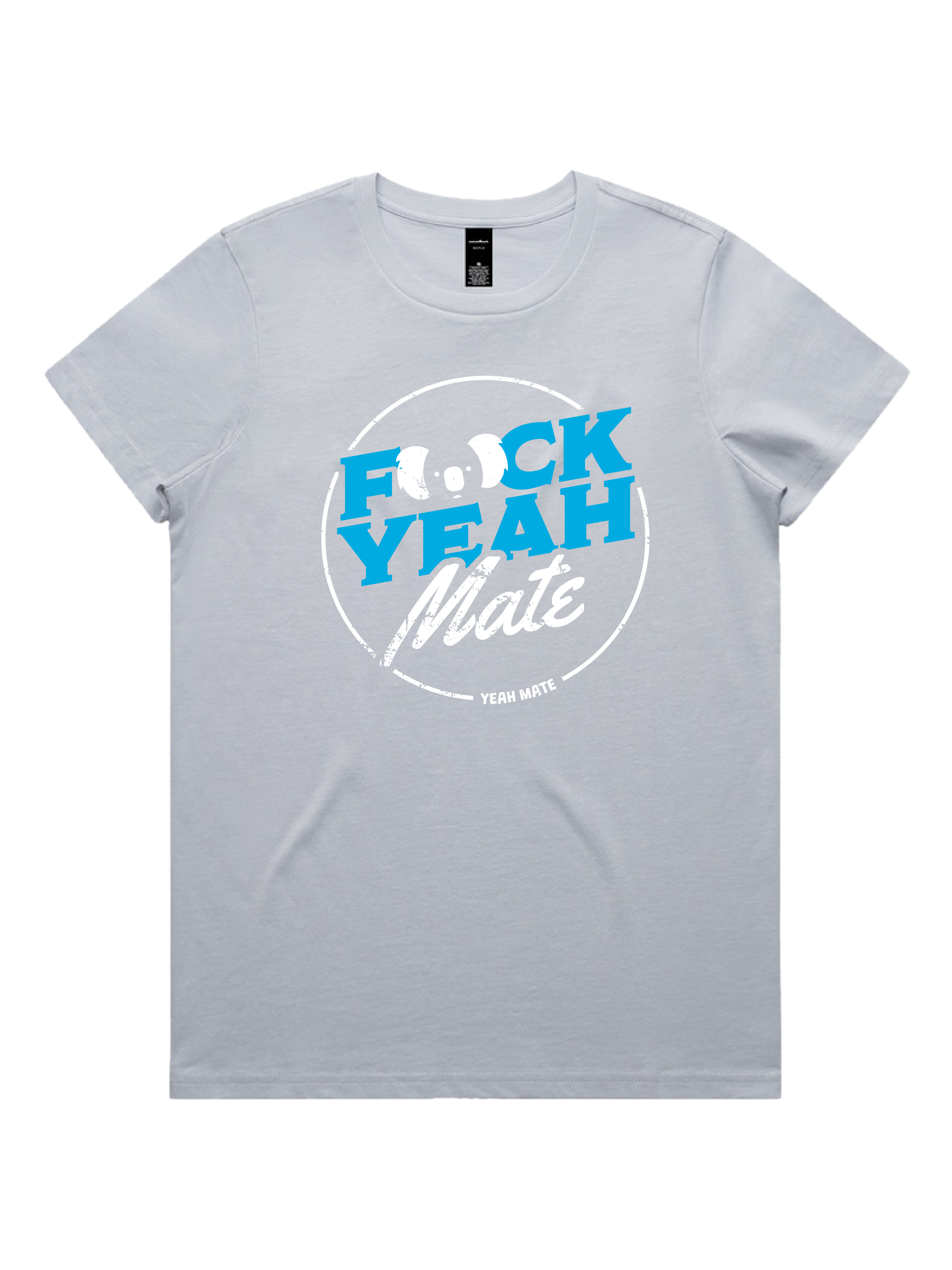 Premium Cotton Graphic T-shirt - Women's Fit - F🐨ck Yeah Mate™  - Powder - Yeah Mate Freestyle™ Clothing 1