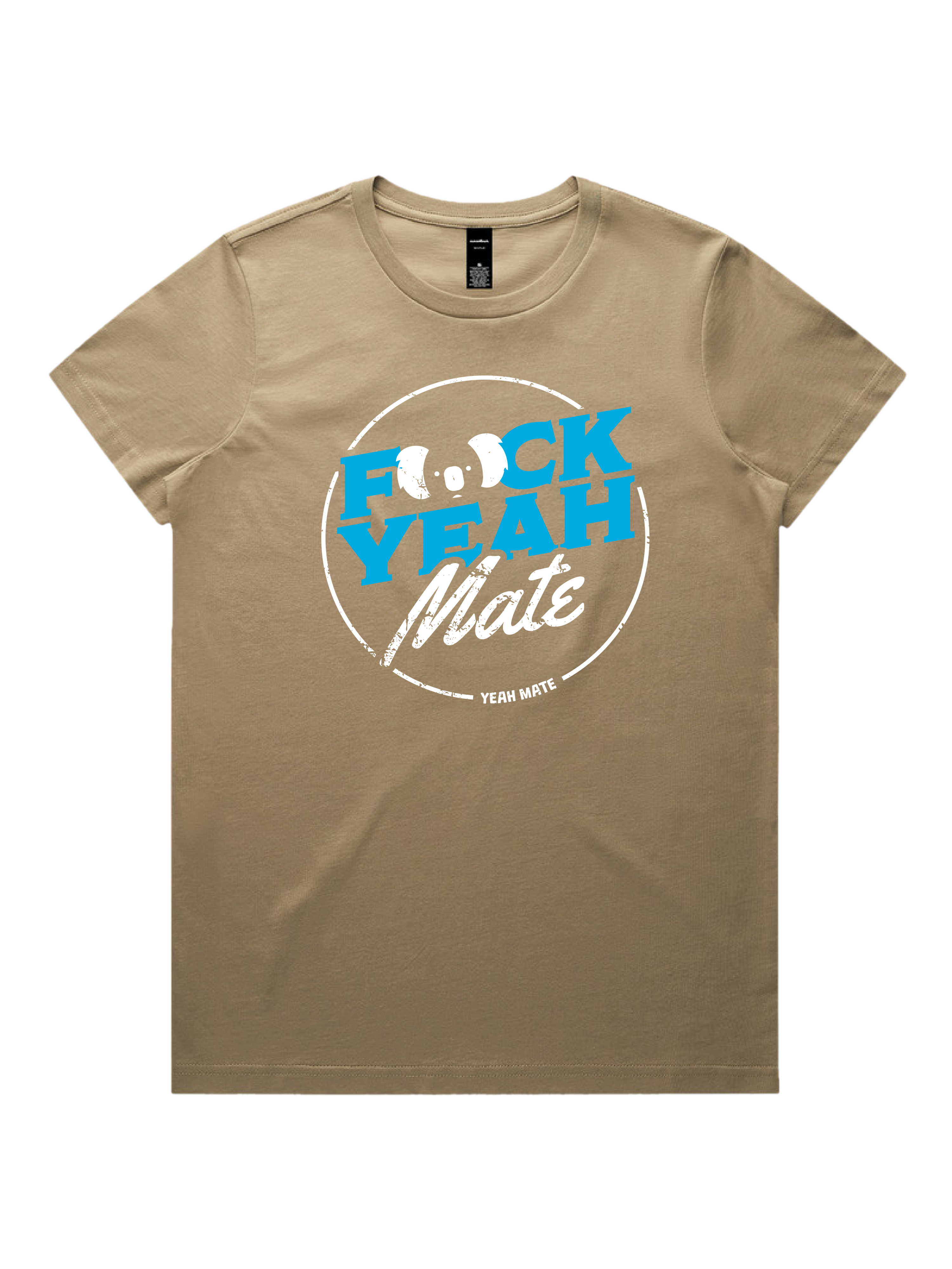 Premium Cotton Graphic T-shirt - Women's Fit - F🐨ck Yeah Mate™  - Sand - Yeah Mate Freestyle™ Clothing 3