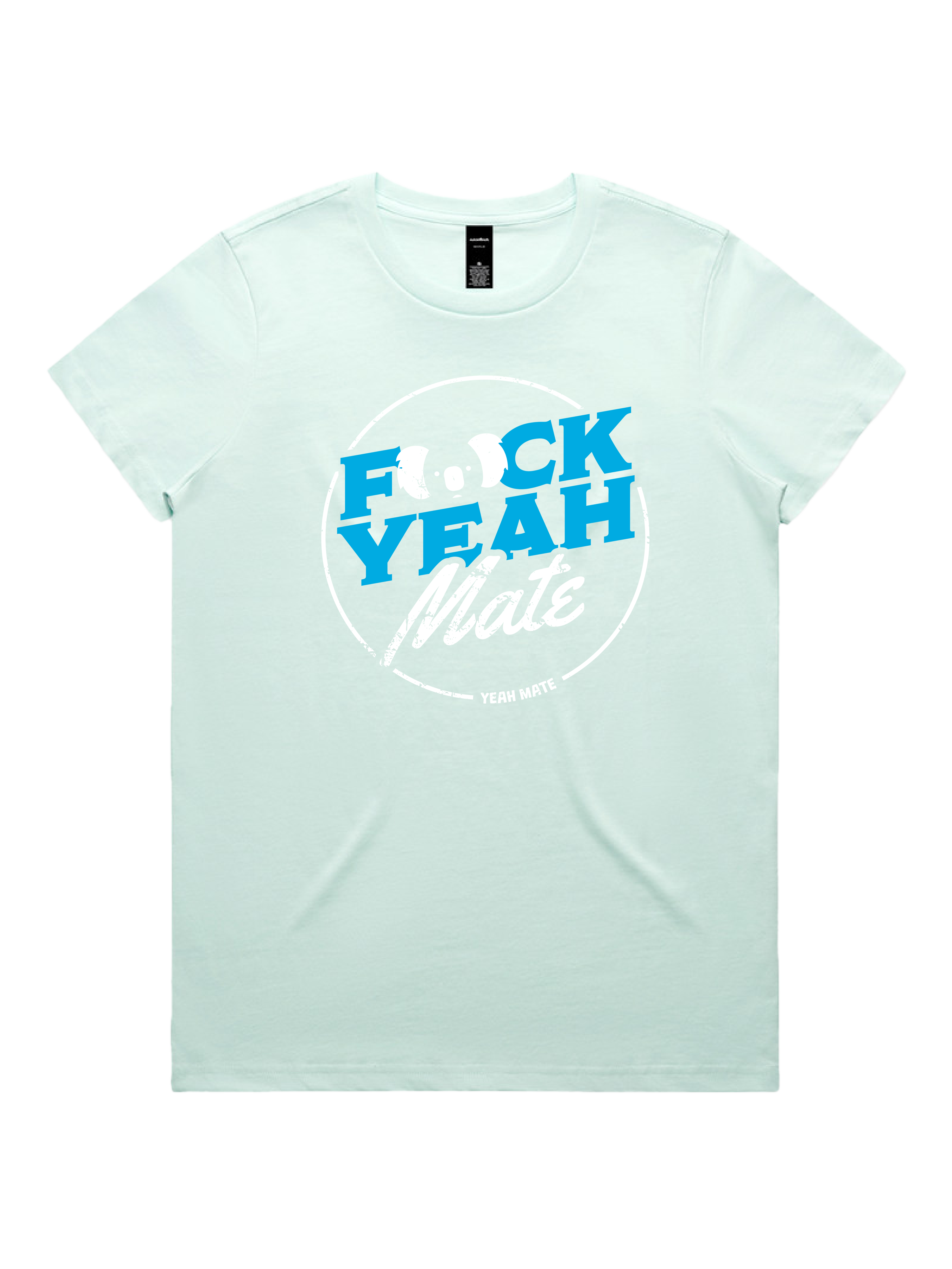 Premium Cotton Graphic T-shirt - Women's Fit - F🐨ck Yeah Mate™  - Seafoam - Yeah Mate Freestyle™ Clothing 2