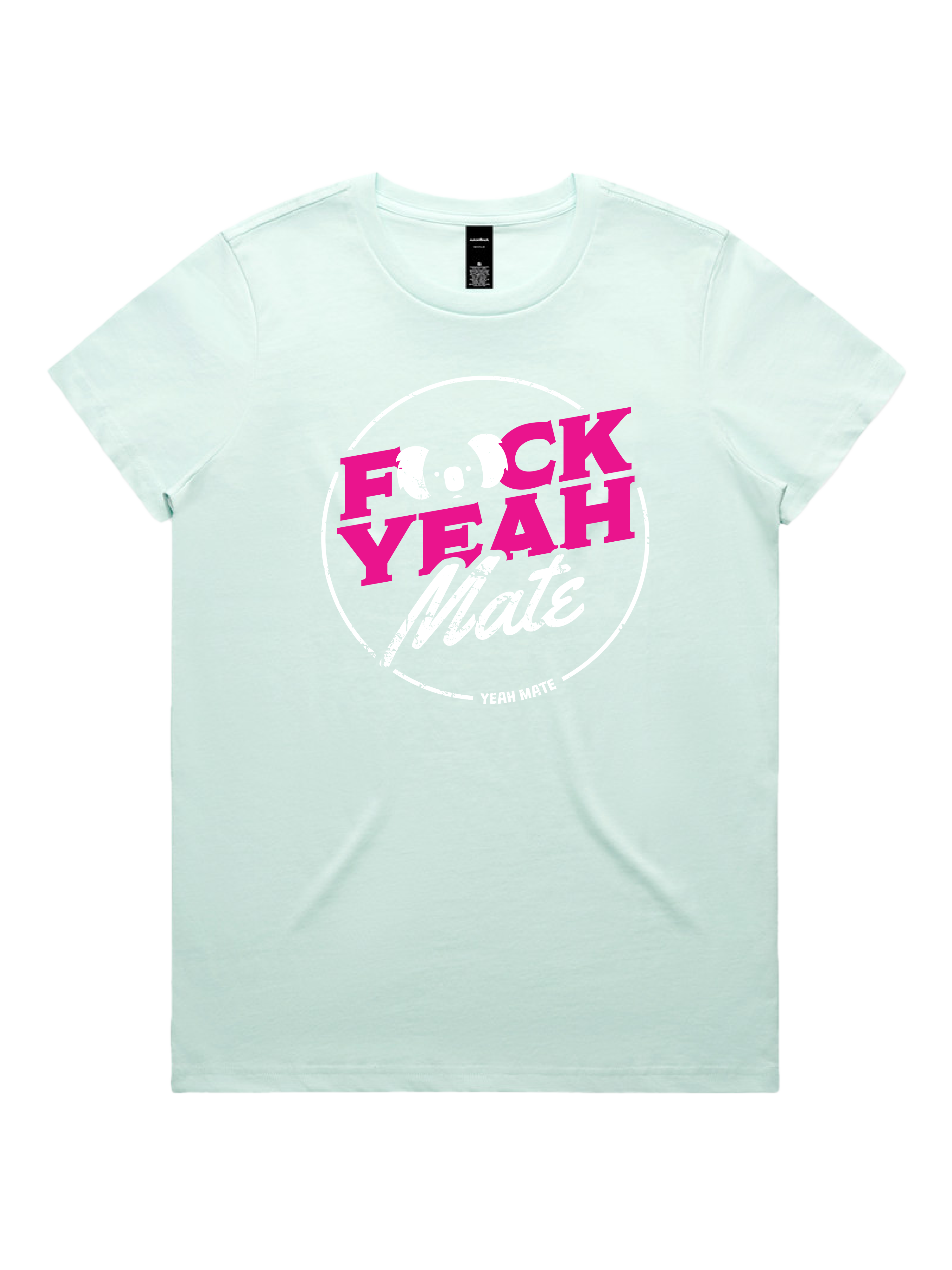 Premium Cotton Graphic T-shirt - Women's Fit - F🐨ck Yeah Mate™  - Seafoam - Yeah Mate Freestyle™ Clothing 3