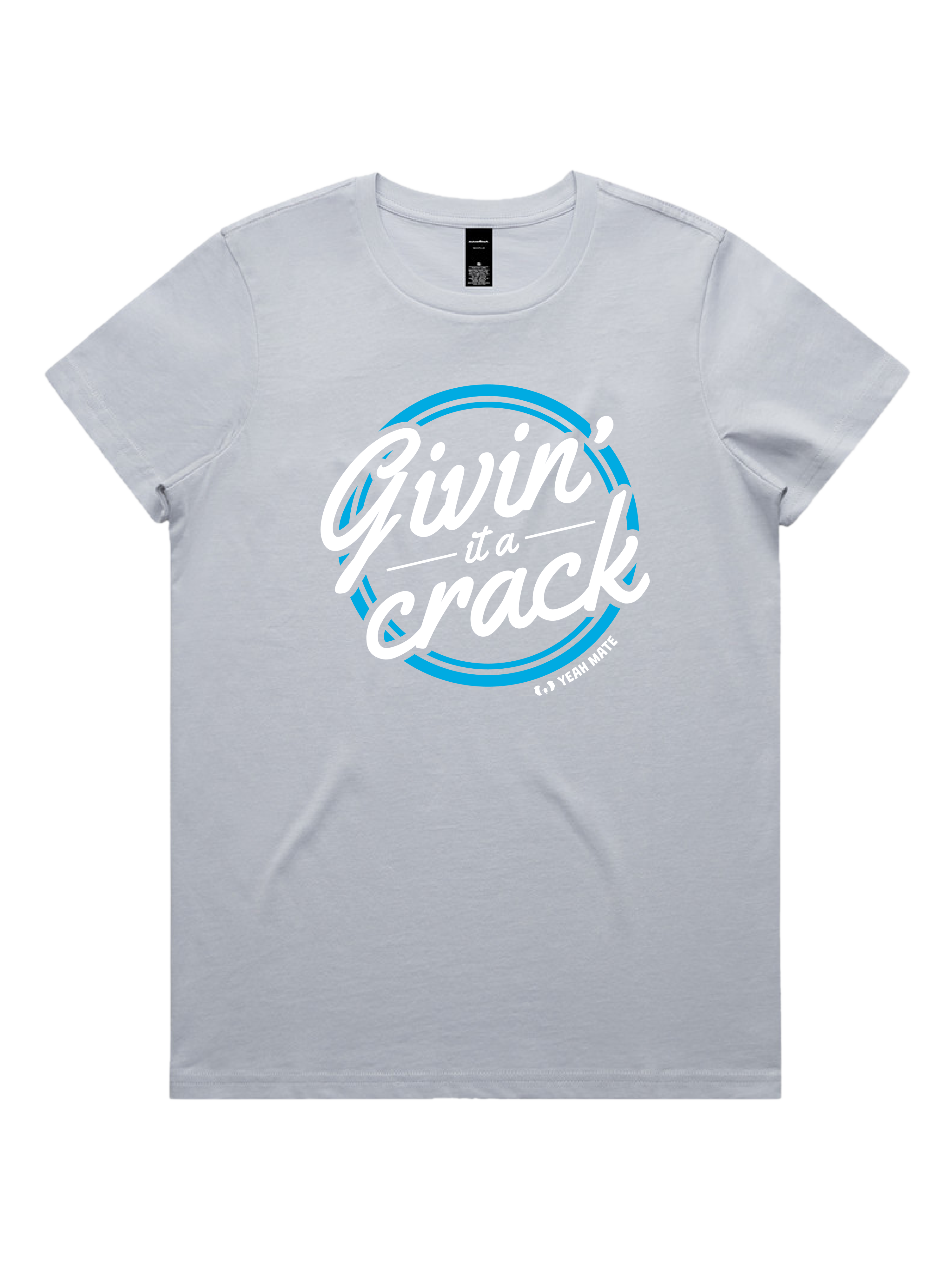 Premium Cotton Graphic T-shirt - Women's Fit - Givin it a Crack™ - Powder - Yeah Mate Freestyle™ Clothing 1