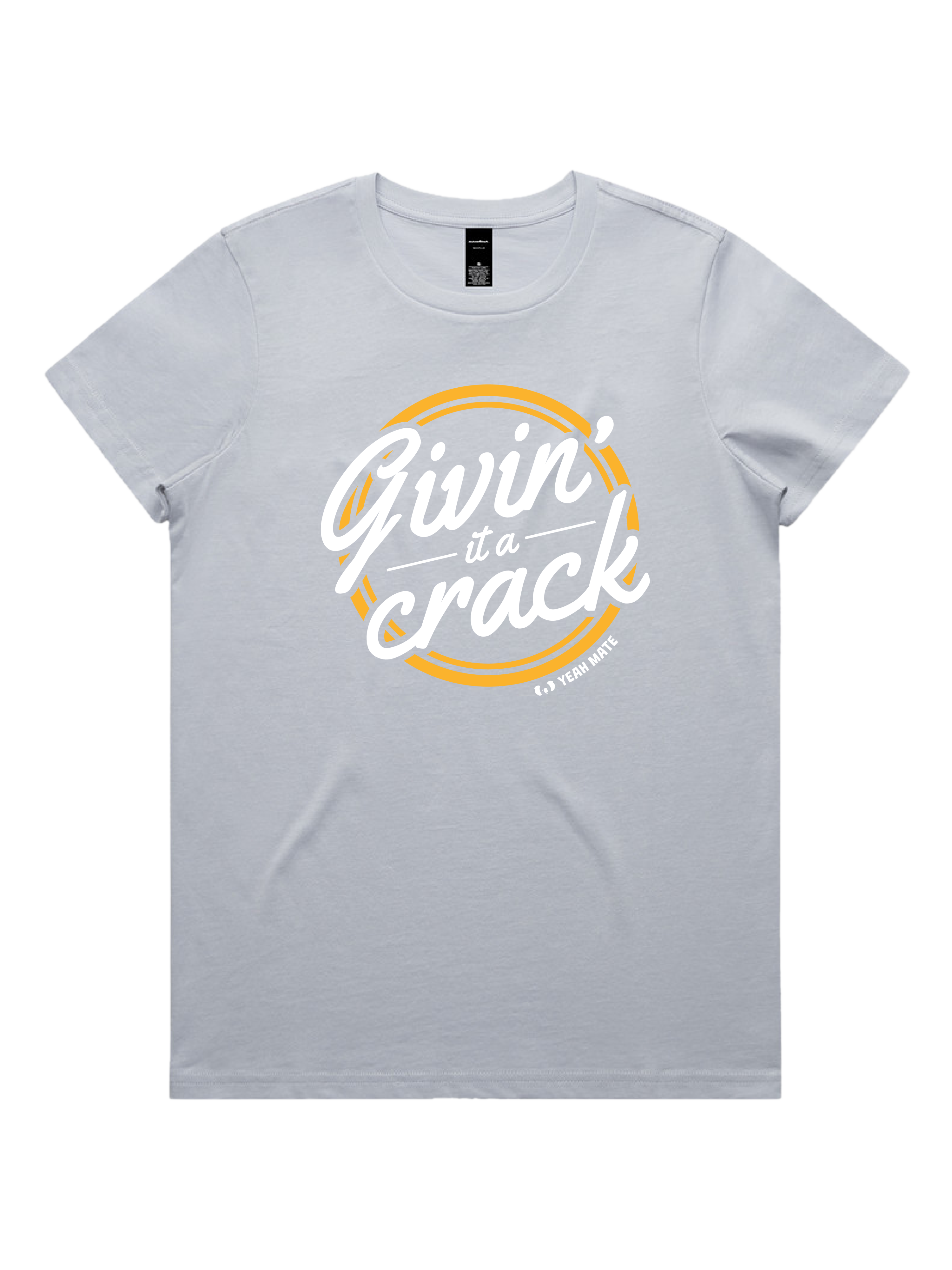 Premium Cotton Graphic T-shirt - Women's Fit - Givin it a Crack™ - Powder - Yeah Mate Freestyle™ Clothing 3