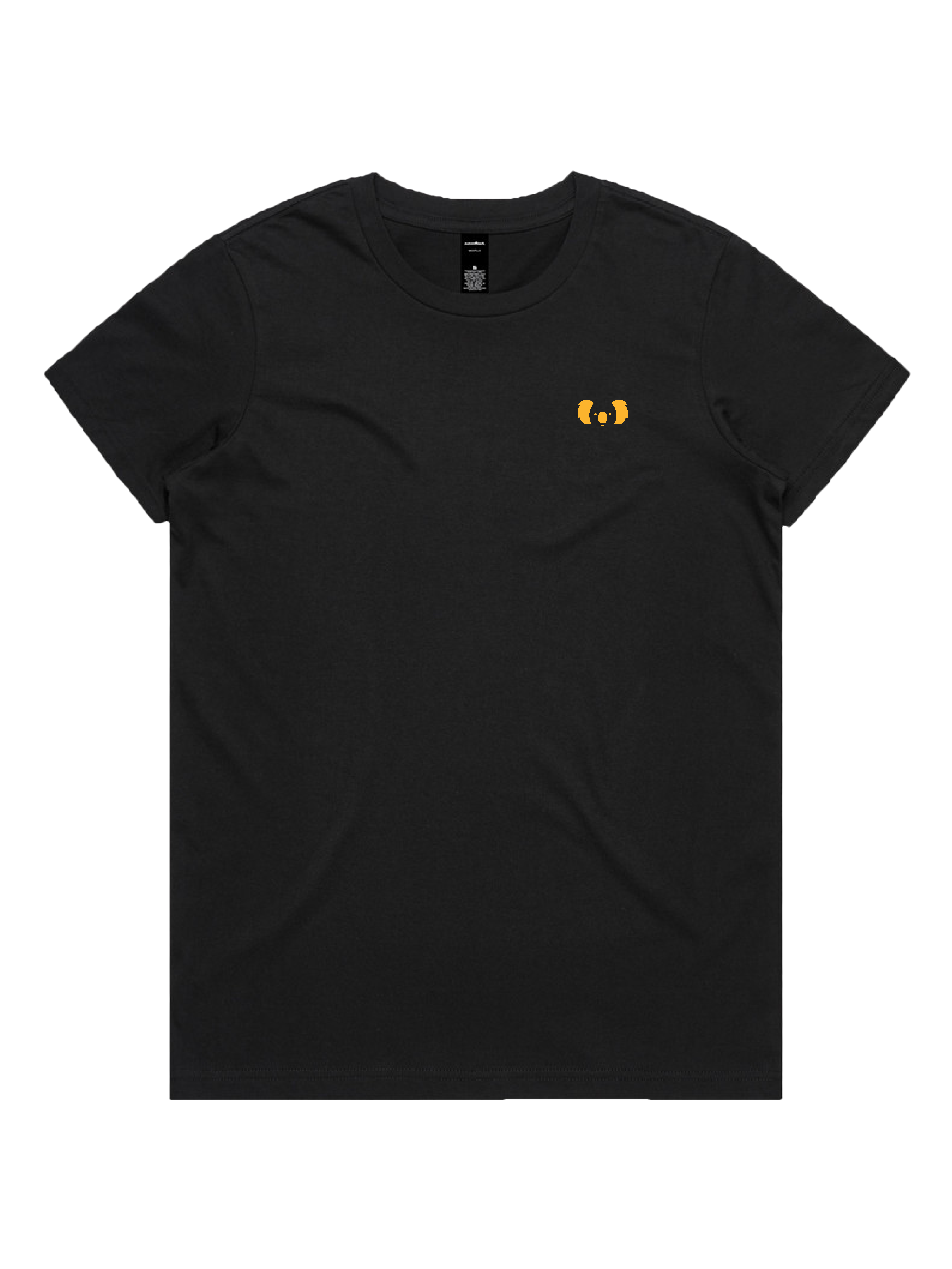 Premium Cotton Graphic T-shirt - Women's Fit - YM Koala Logo - Black - Yeah Mate Classic™ Clothing
