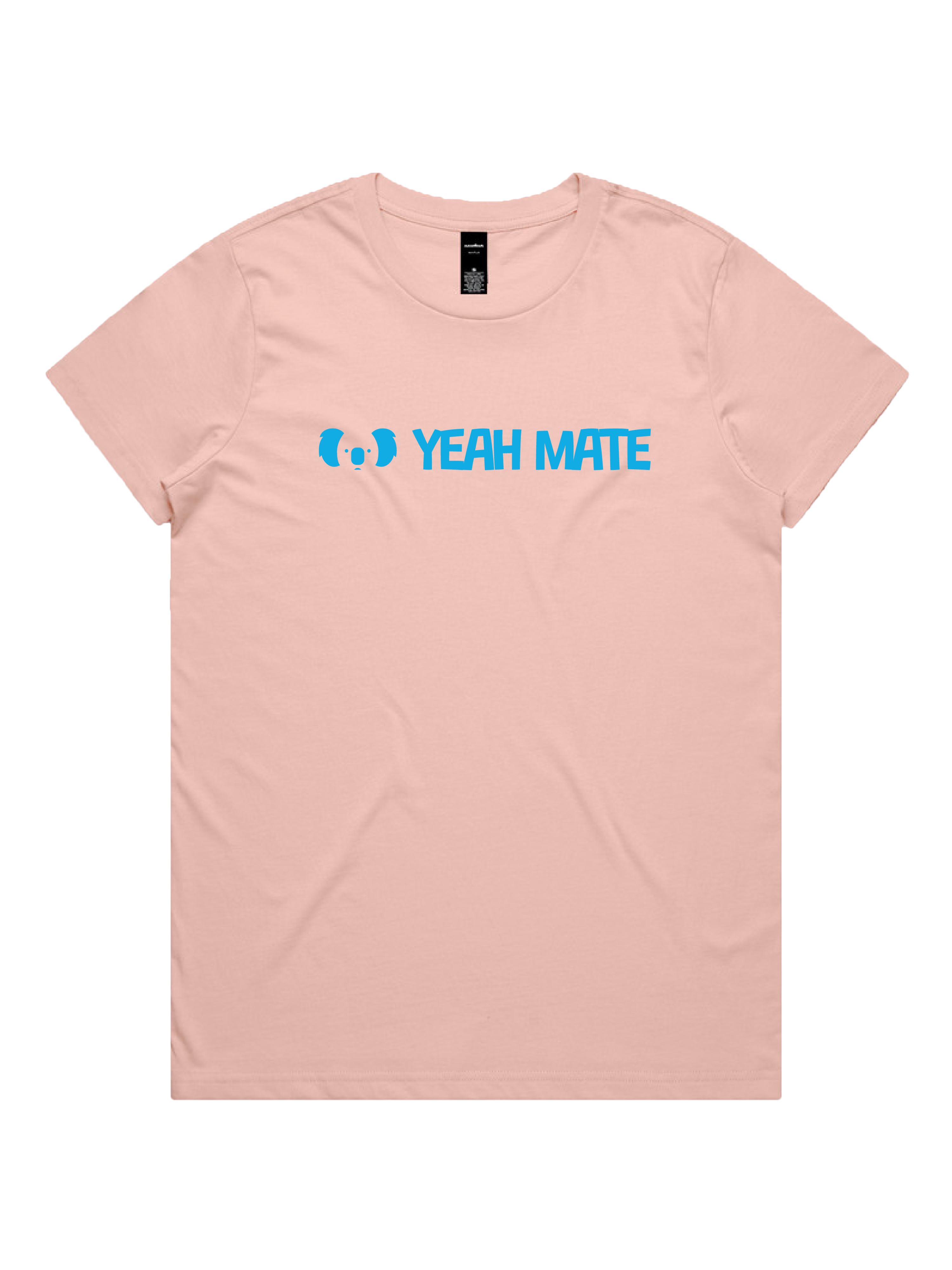 Premium Cotton Graphic T-shirt - Women's Fit - YM Linear Logo - Pink - Yeah Mate Freestyle™ Clothing