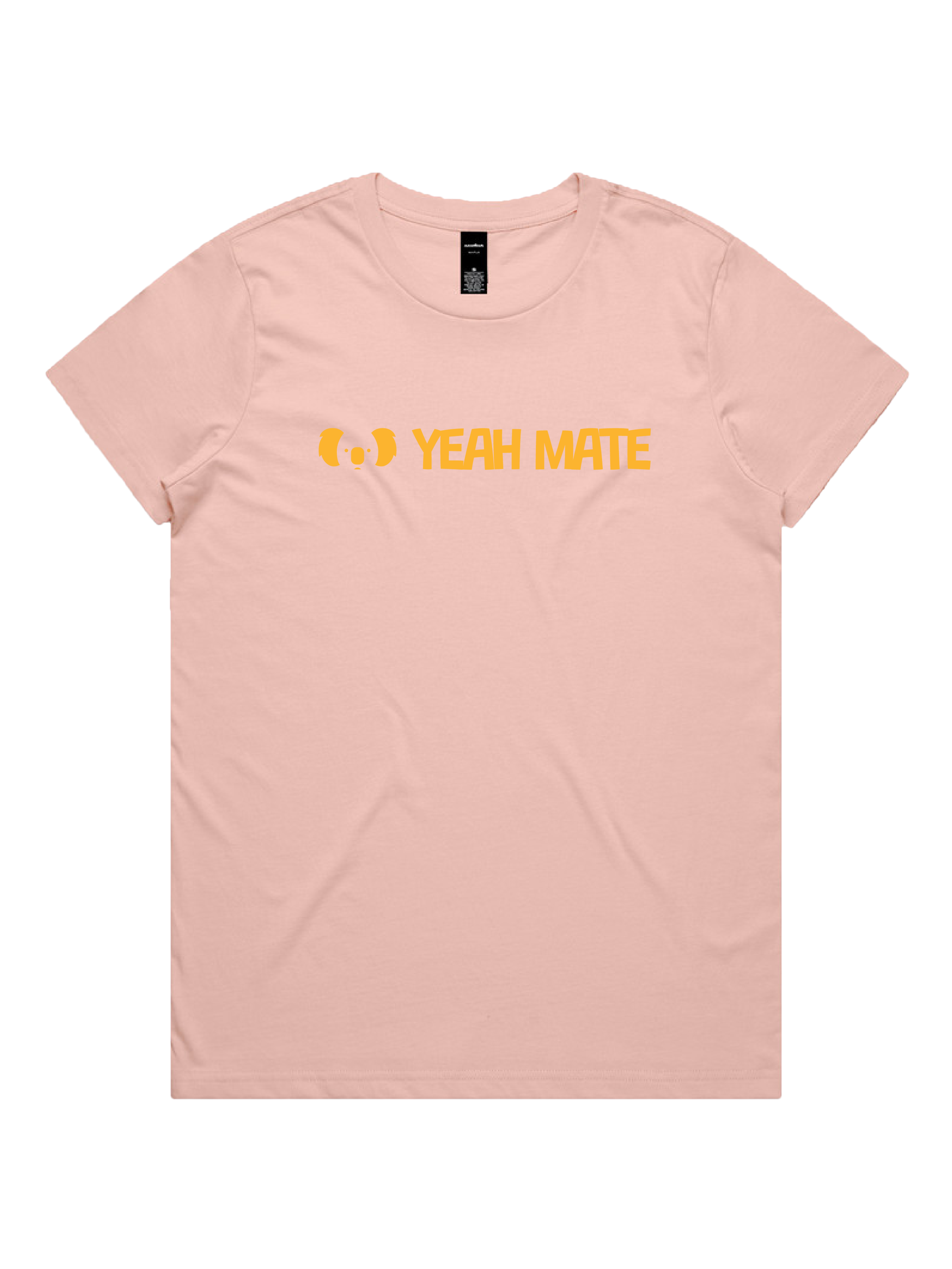 Premium Cotton Graphic T-shirt - Women's Fit - YM Linear Logo - Pink - Yeah Mate Freestyle™ Clothing 1