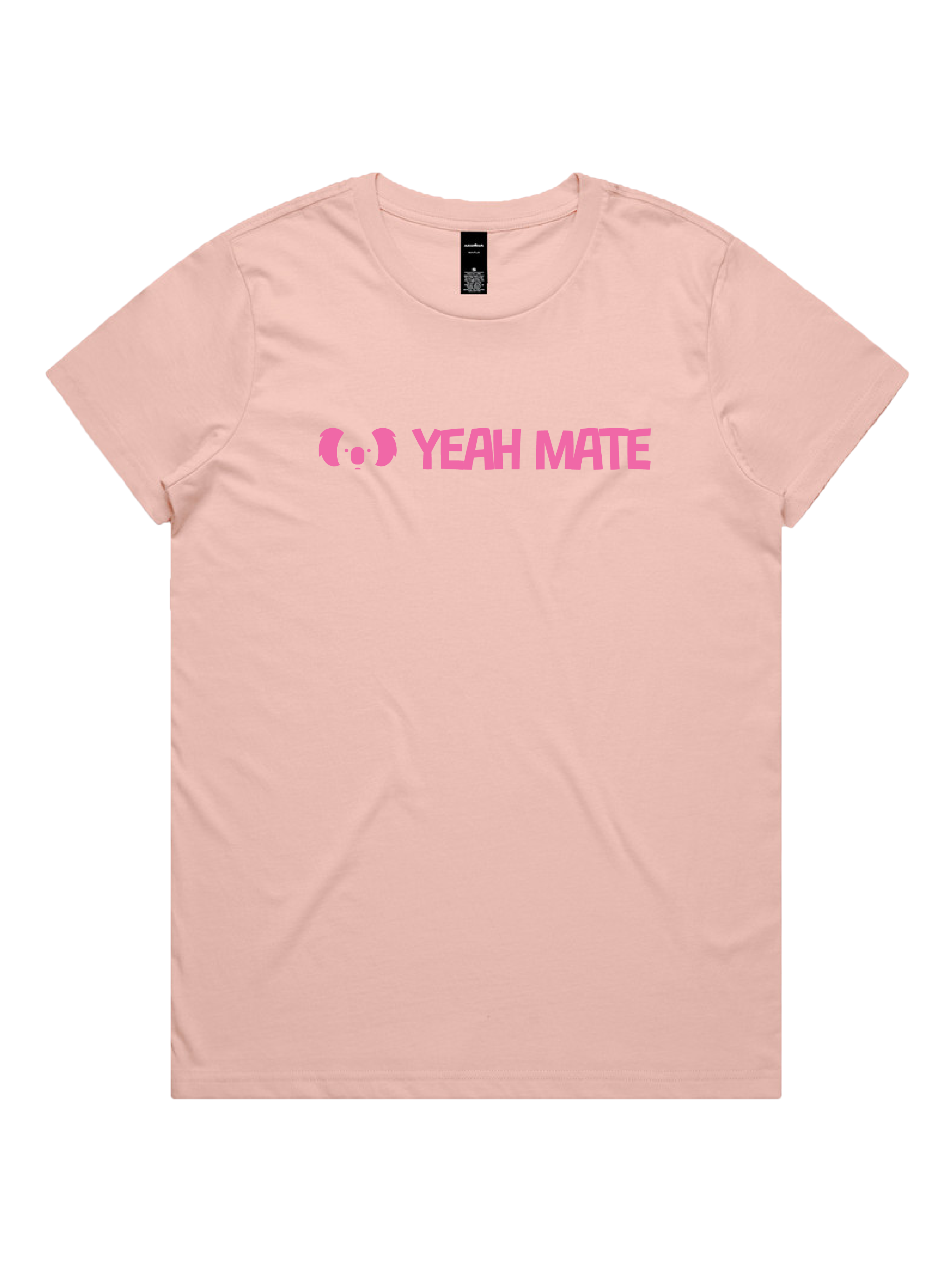 Premium Cotton Graphic T-shirt - Women's Fit - YM Linear Logo - Pink - Yeah Mate Freestyle™ Clothing 2