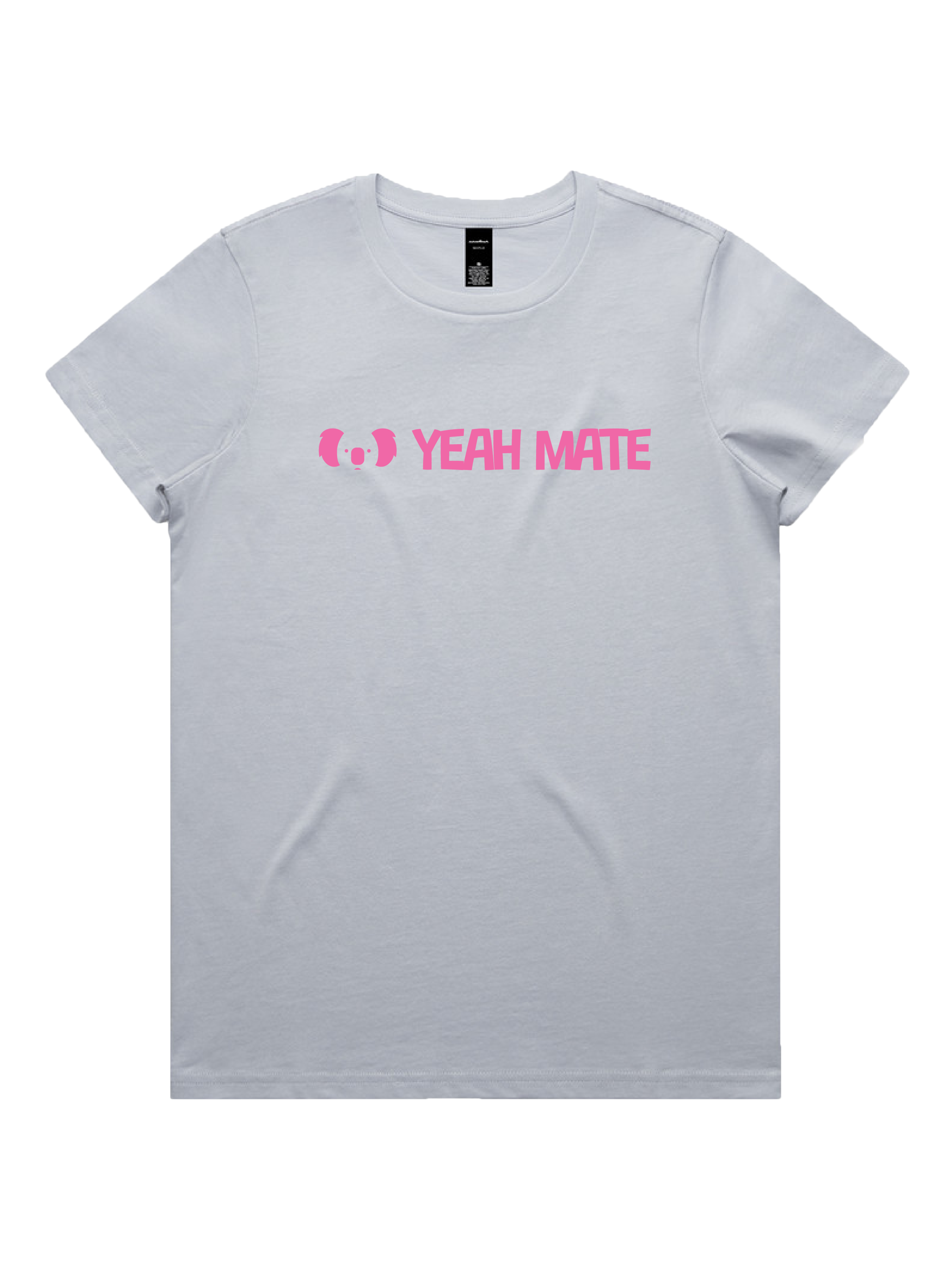 Premium Cotton Graphic T-shirt - Women's Fit - YM Linear Logo - Powder - Yeah Mate Freestyle™ Clothing 1