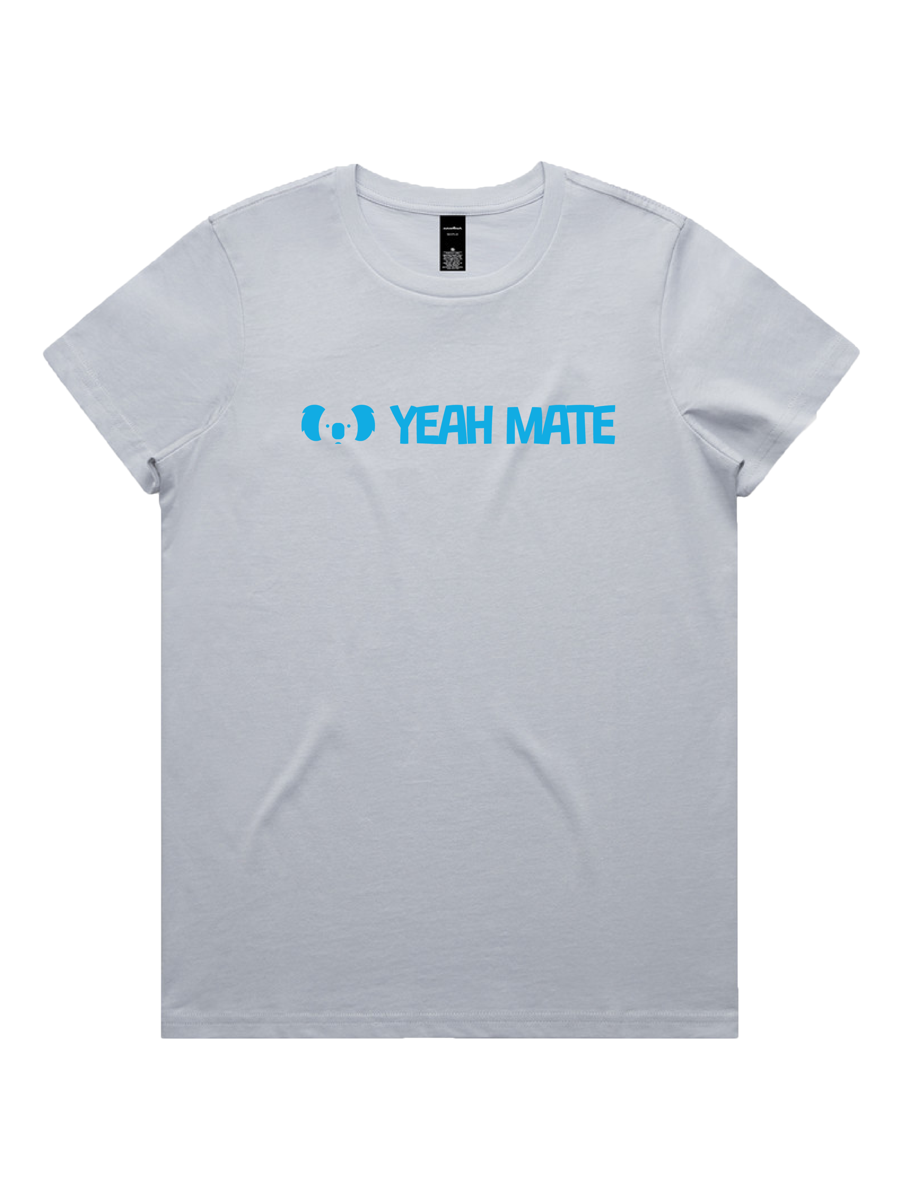 Premium Cotton Graphic T-shirt - Women's Fit - YM Linear Logo - Powder - Yeah Mate Freestyle™ Clothing 2