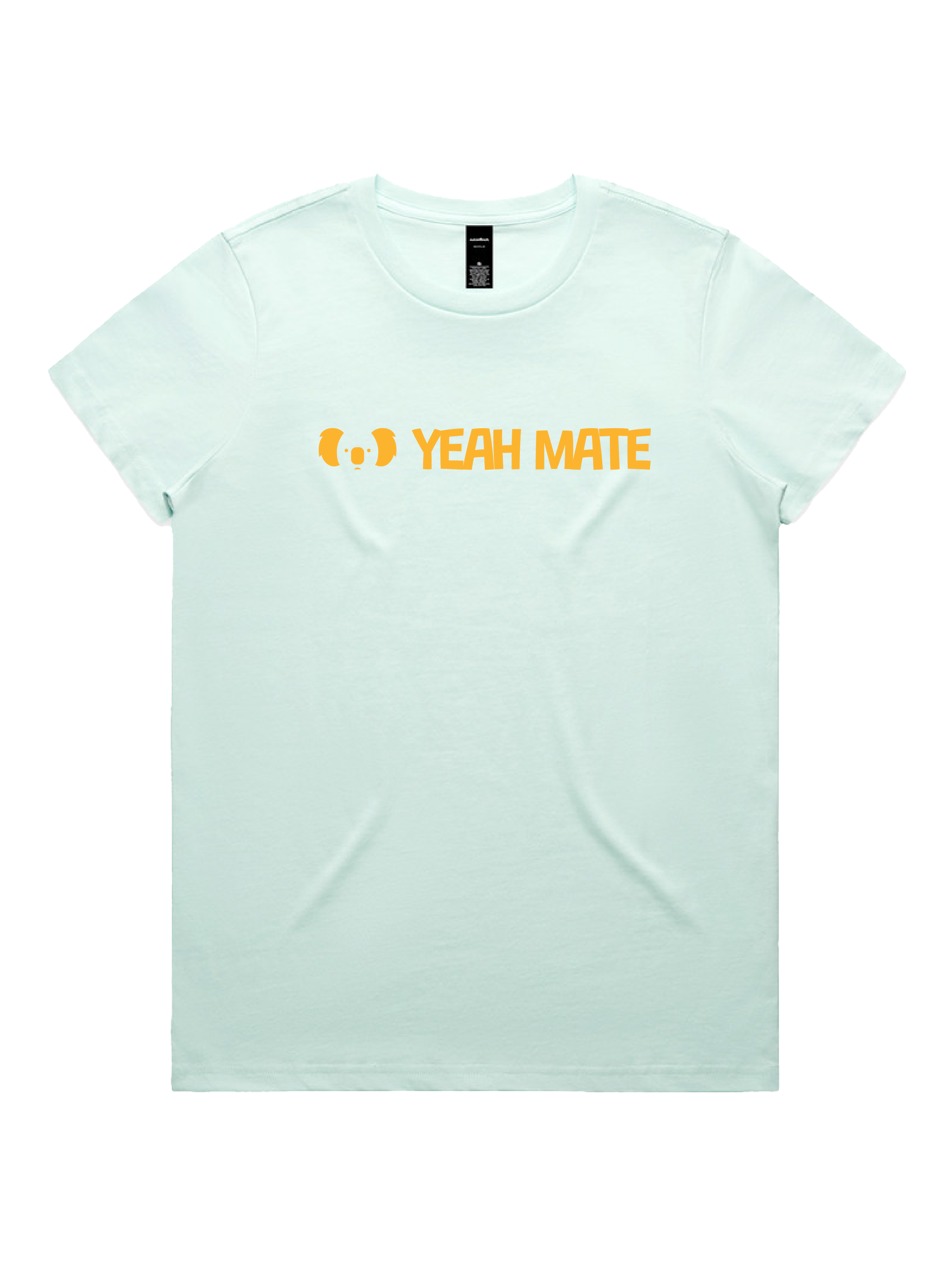 Premium Cotton Graphic T-shirt - Women's Fit - YM Linear Logo - Seafoam - Yeah Mate Freestyle™ Clothing 3