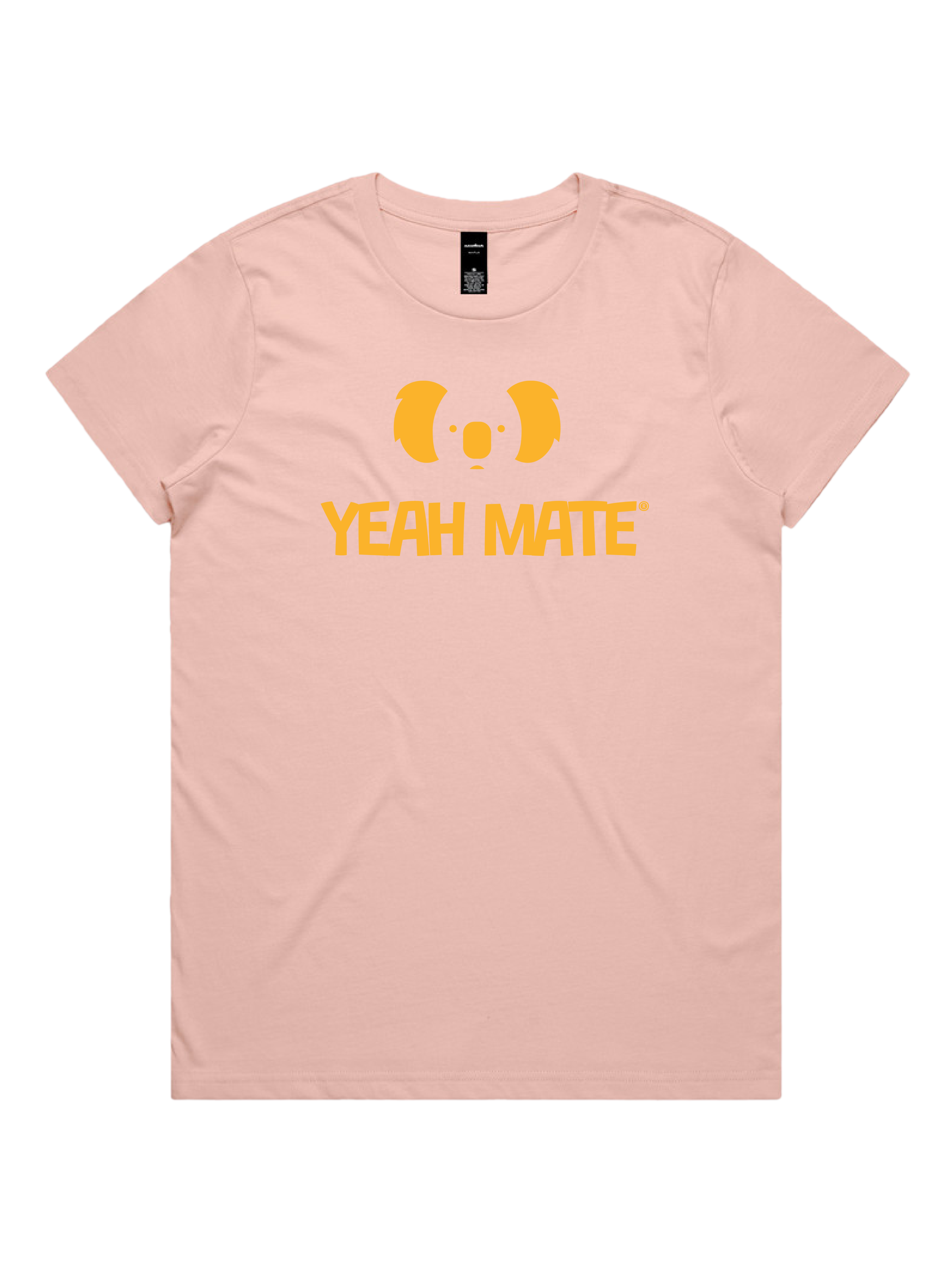 Premium Cotton Graphic T-shirt - Women's Fit - YM Stacked Logo - Pink - Yeah Mate Freestyle™ Clothing