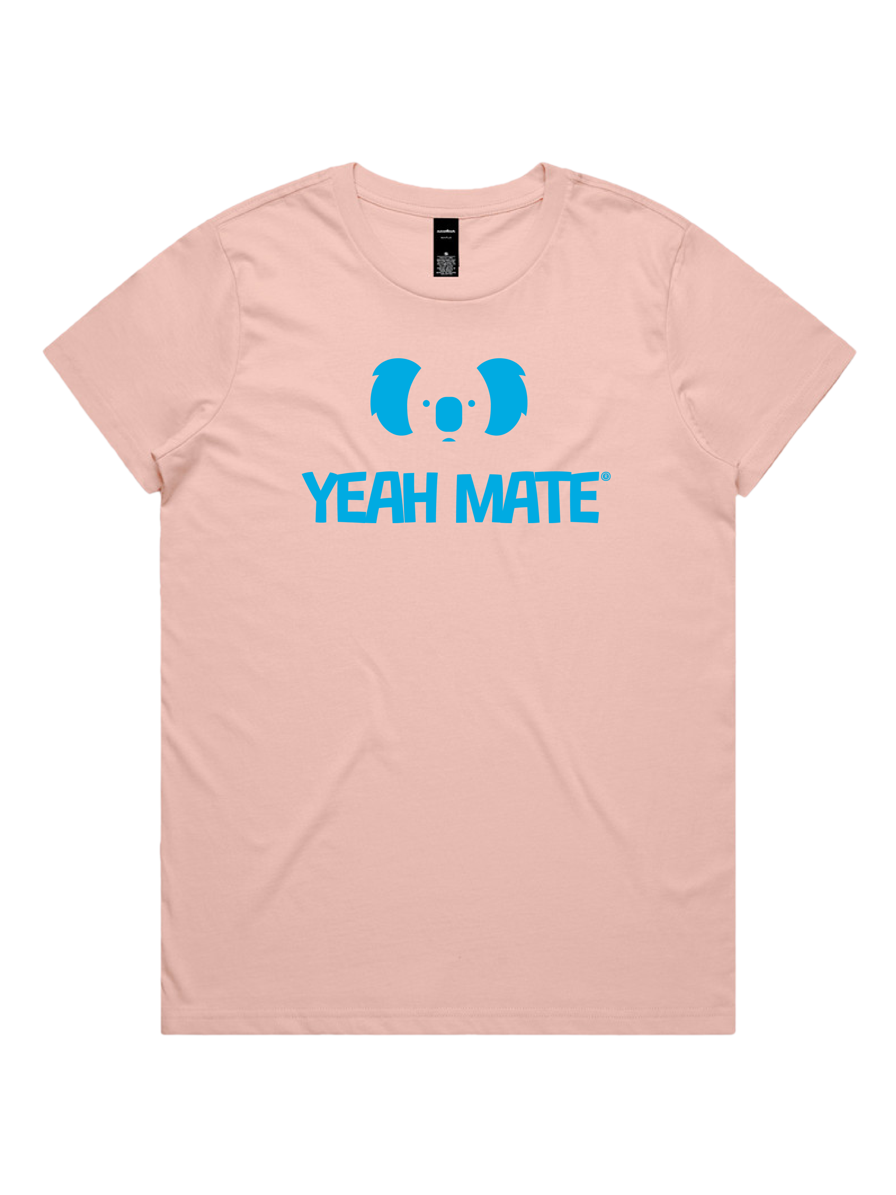 Premium Cotton Graphic T-shirt - Women's Fit - YM Stacked Logo - Pink - Yeah Mate Freestyle™ Clothing 2