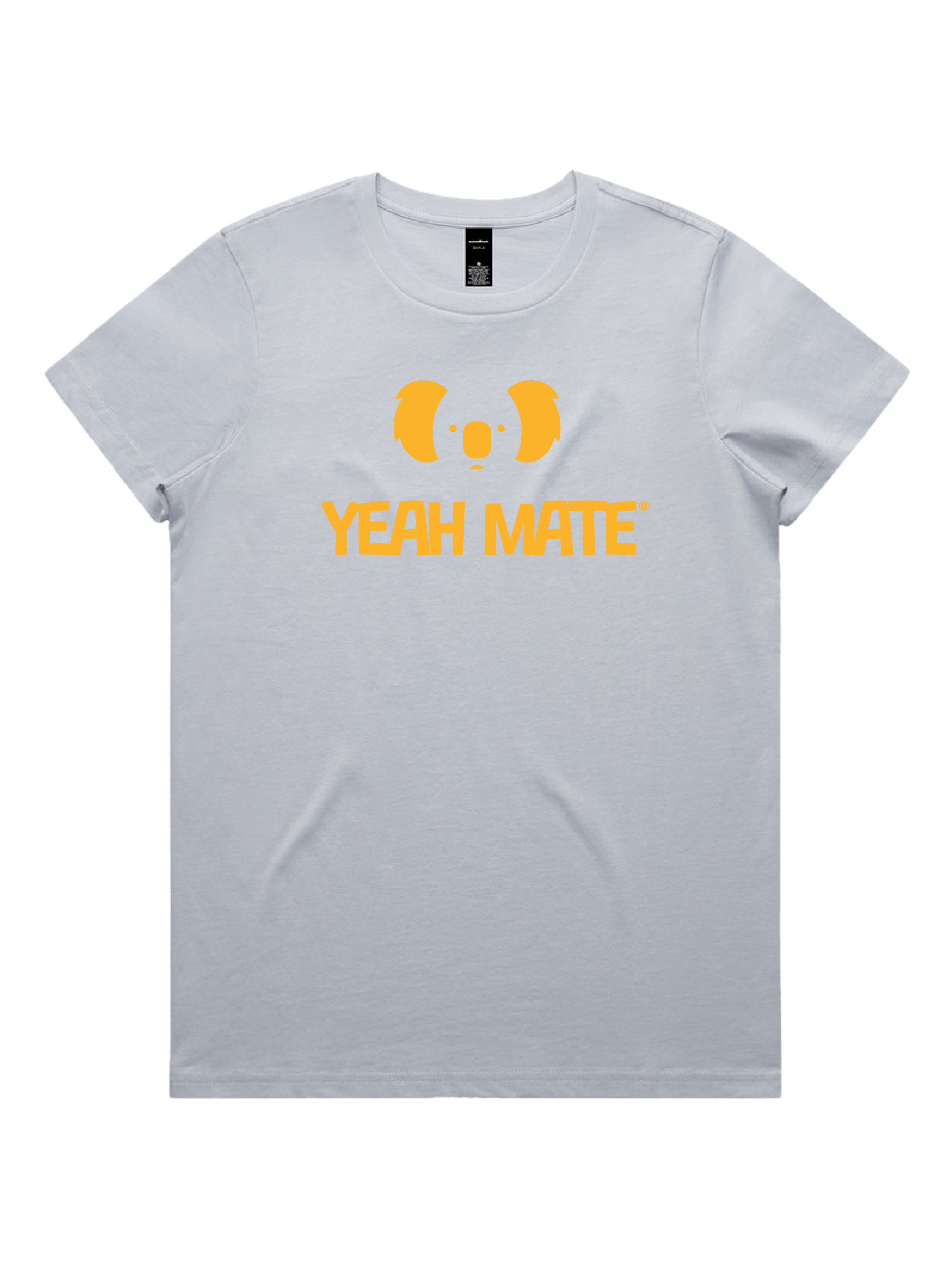 Premium Cotton Graphic T-shirt - Women's Fit - YM Stacked Logo - Powder - Yeah Mate Freestyle™ Clothing
