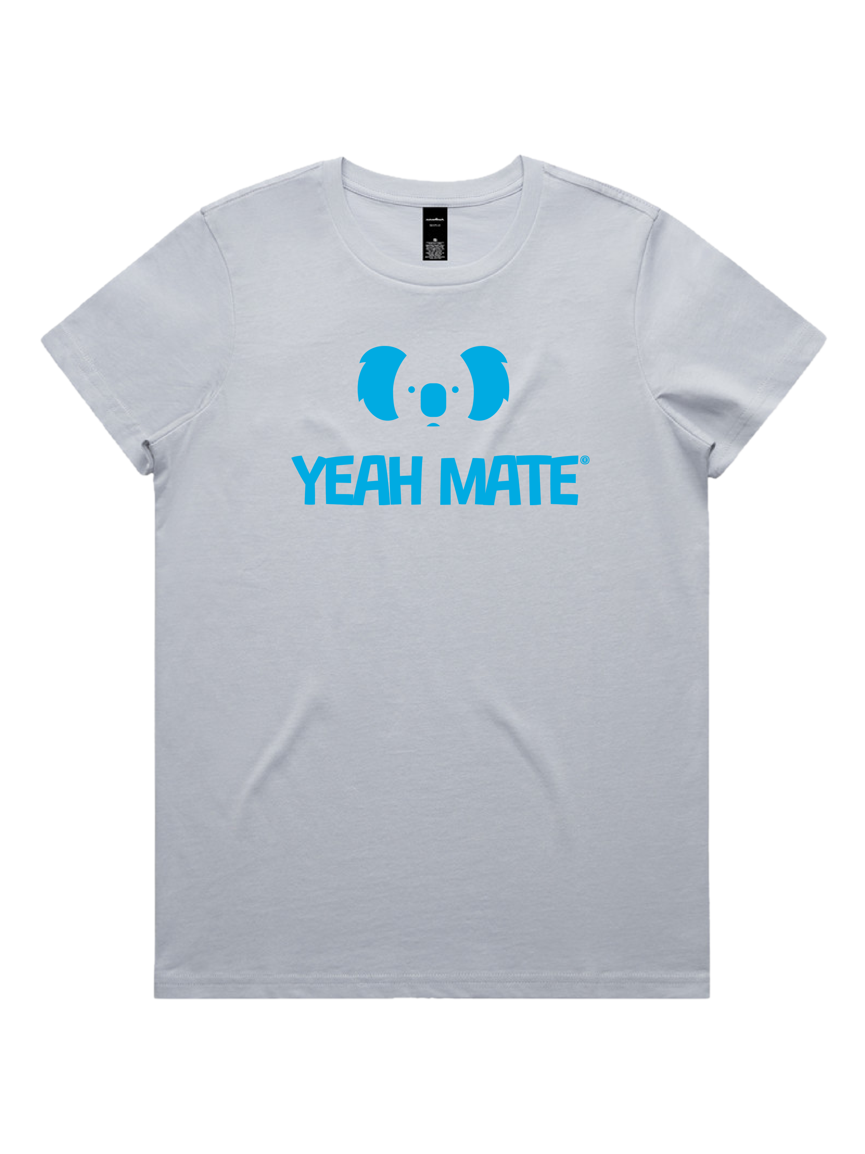Premium Cotton Graphic T-shirt - Women's Fit - YM Stacked Logo - Powder - Yeah Mate Freestyle™ Clothing 2