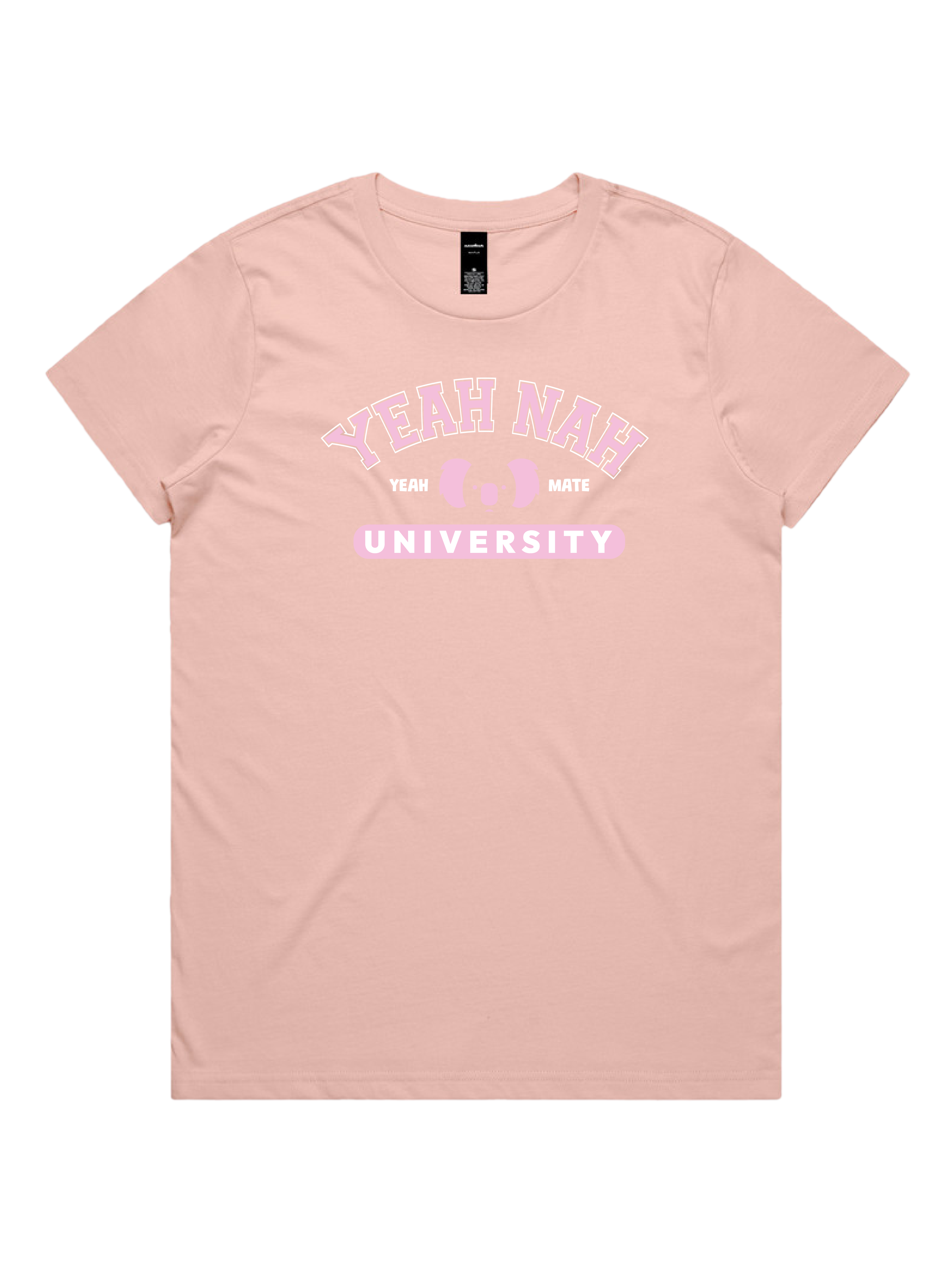 Premium Cotton Graphic T-shirt - Women's Fit - Yeah Nah University™  - Pink - Yeah Mate Freestyle™ Clothing 2