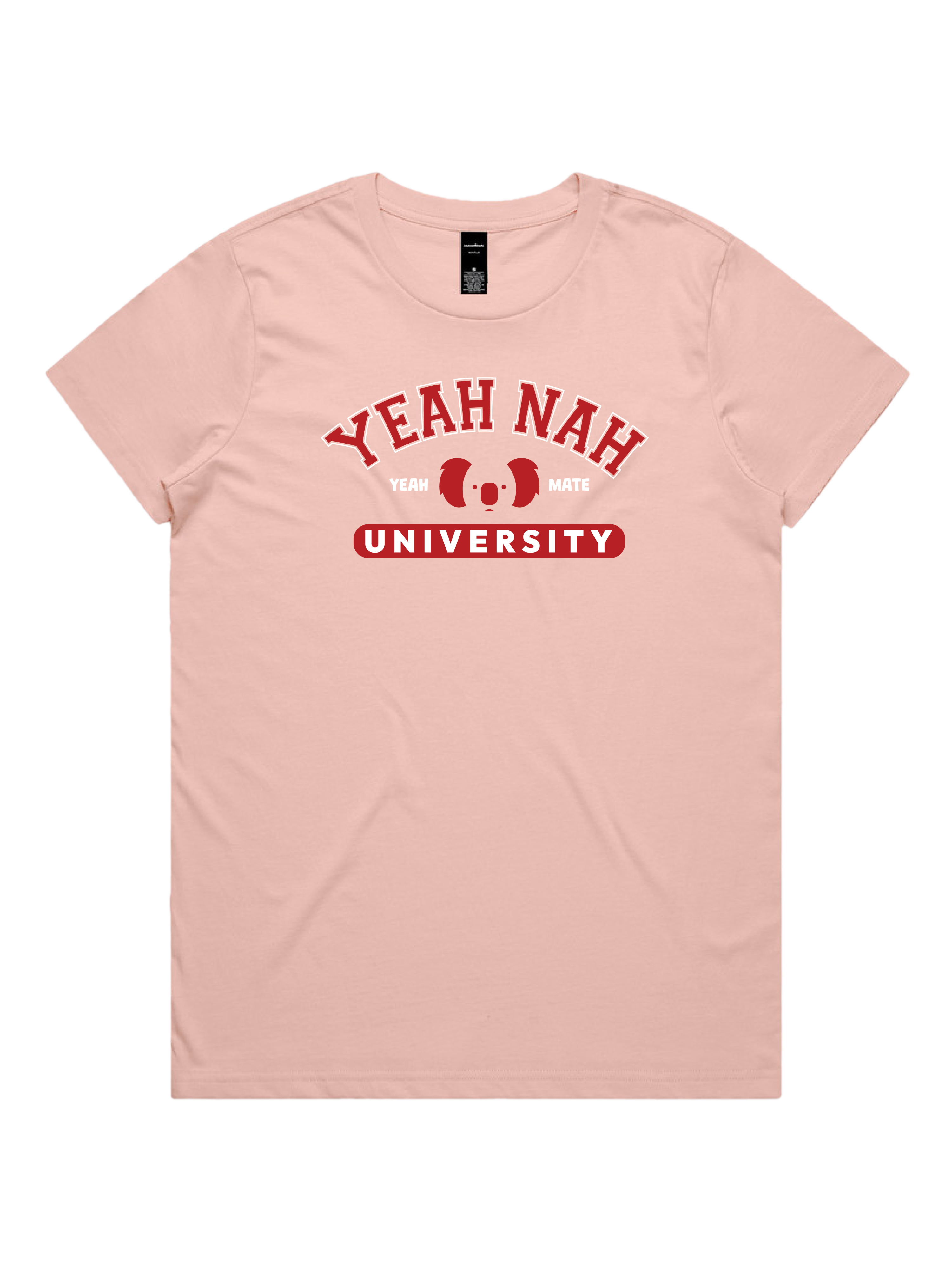 Premium Cotton Graphic T-shirt - Women's Fit - Yeah Nah University™  - Pink - Yeah Mate Freestyle™ Clothing 3