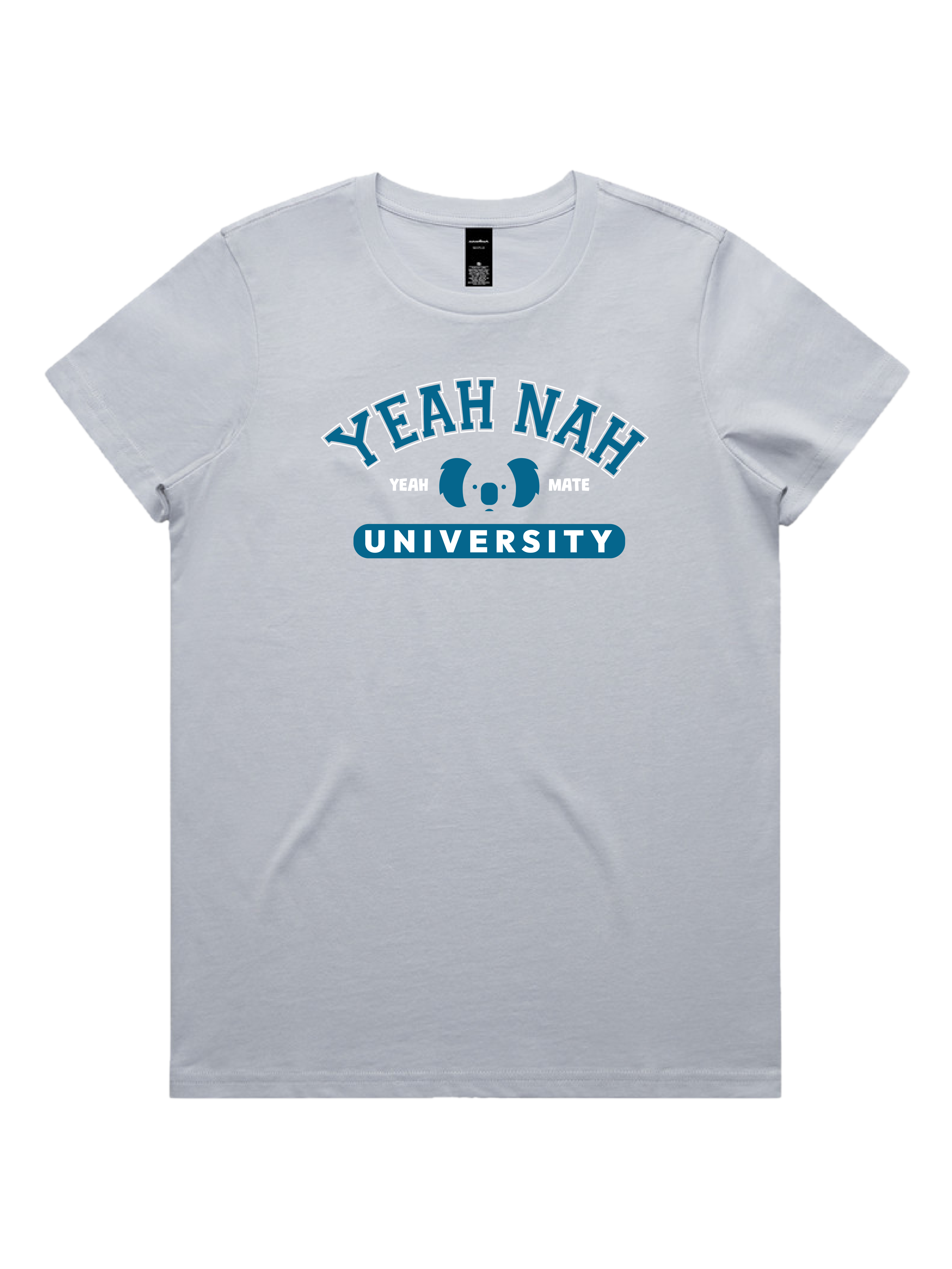 Premium Cotton Graphic T-shirt - Women's Fit - Yeah Nah University™  - Powder - Yeah Mate Freestyle™ Clothing 1