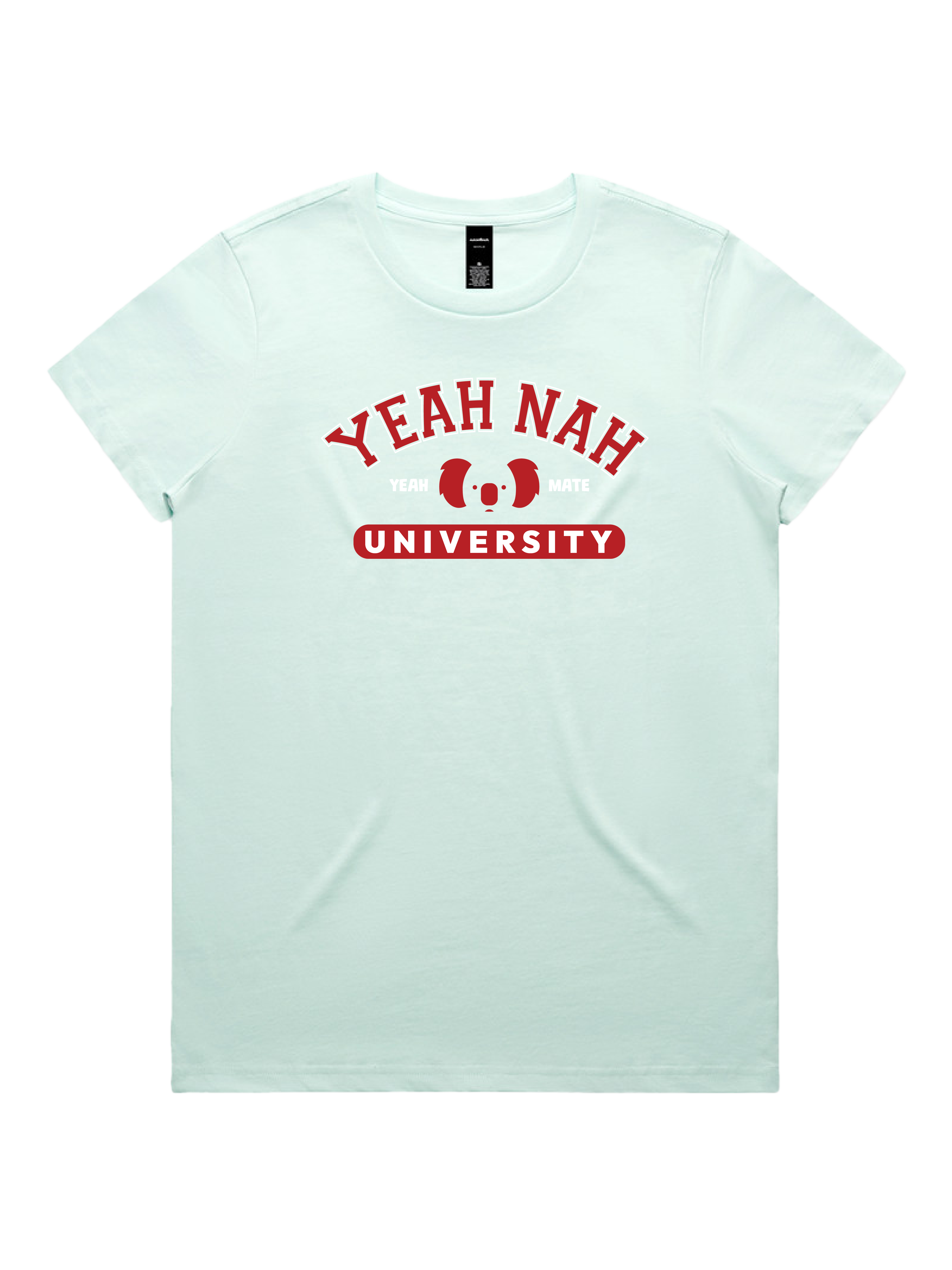 Premium Cotton Graphic T-shirt - Women's Fit - Yeah Nah University™  - Seafoam - Yeah Mate Freestyle™ Clothing 2