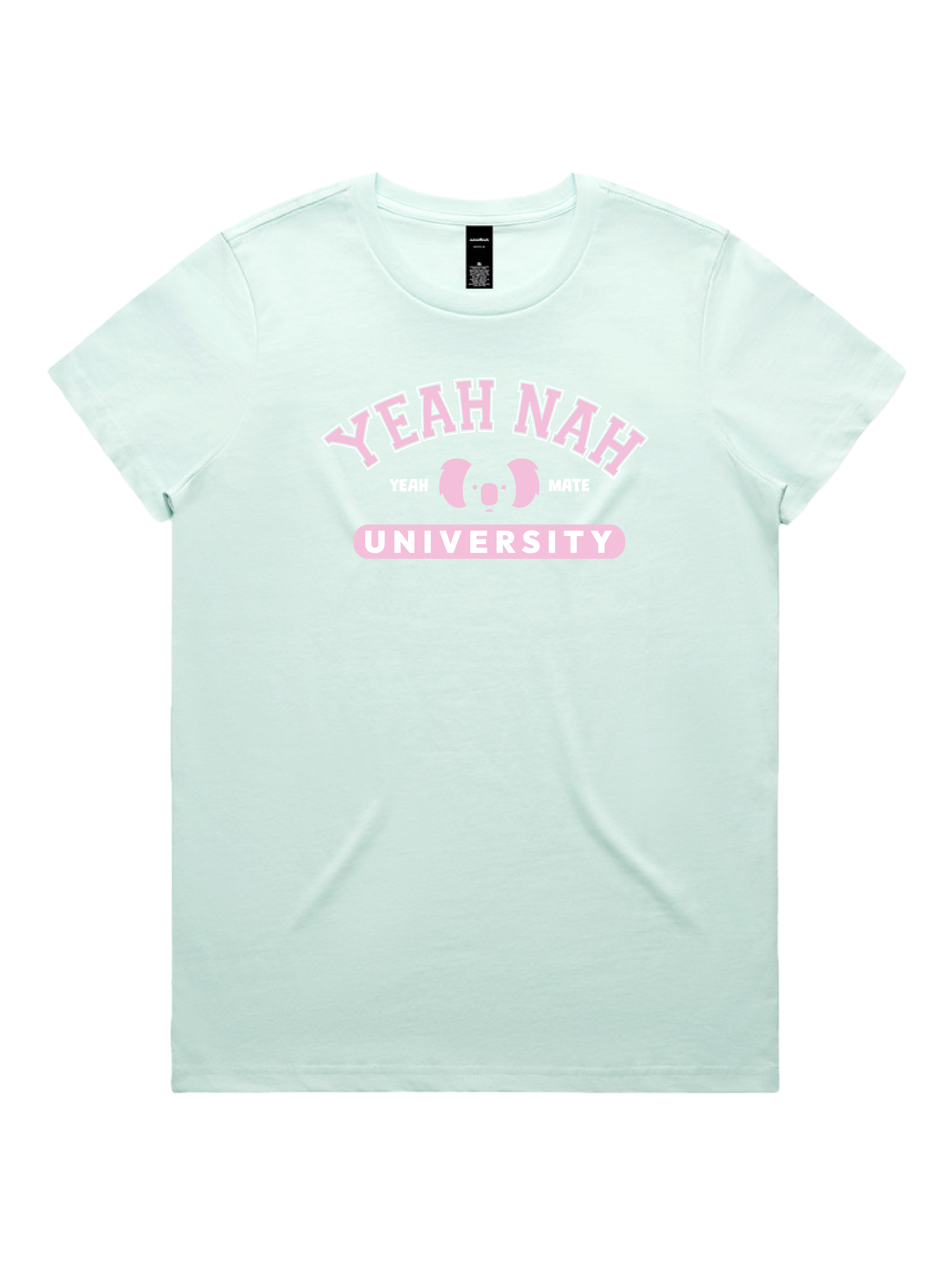 Premium Cotton Graphic T-shirt - Women's Fit - Yeah Nah University™  - Seafoam - Yeah Mate Freestyle™ Clothing 3