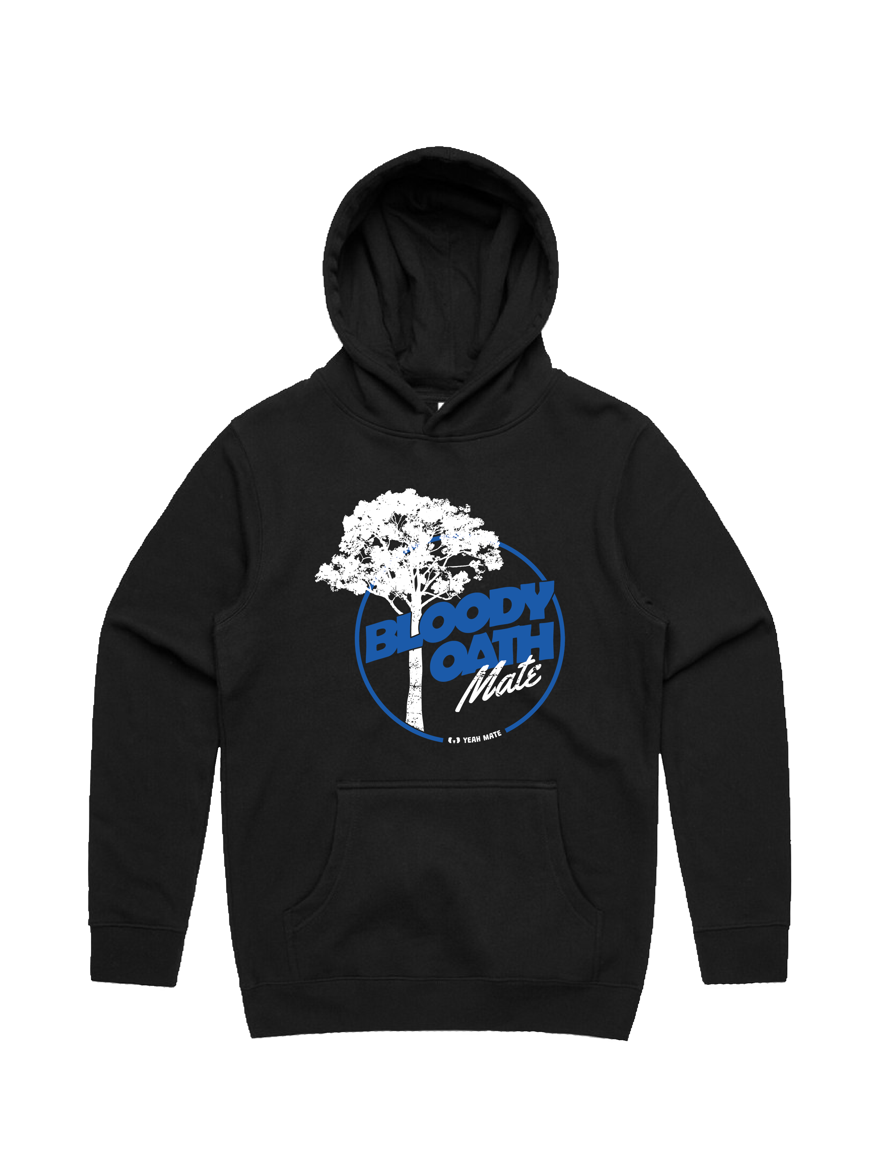Premium Cotton Hoodie - Unisex Fit - Bloody Oath Mate™  7 - Black - Yeah Mate Freestyle™ Clothing
