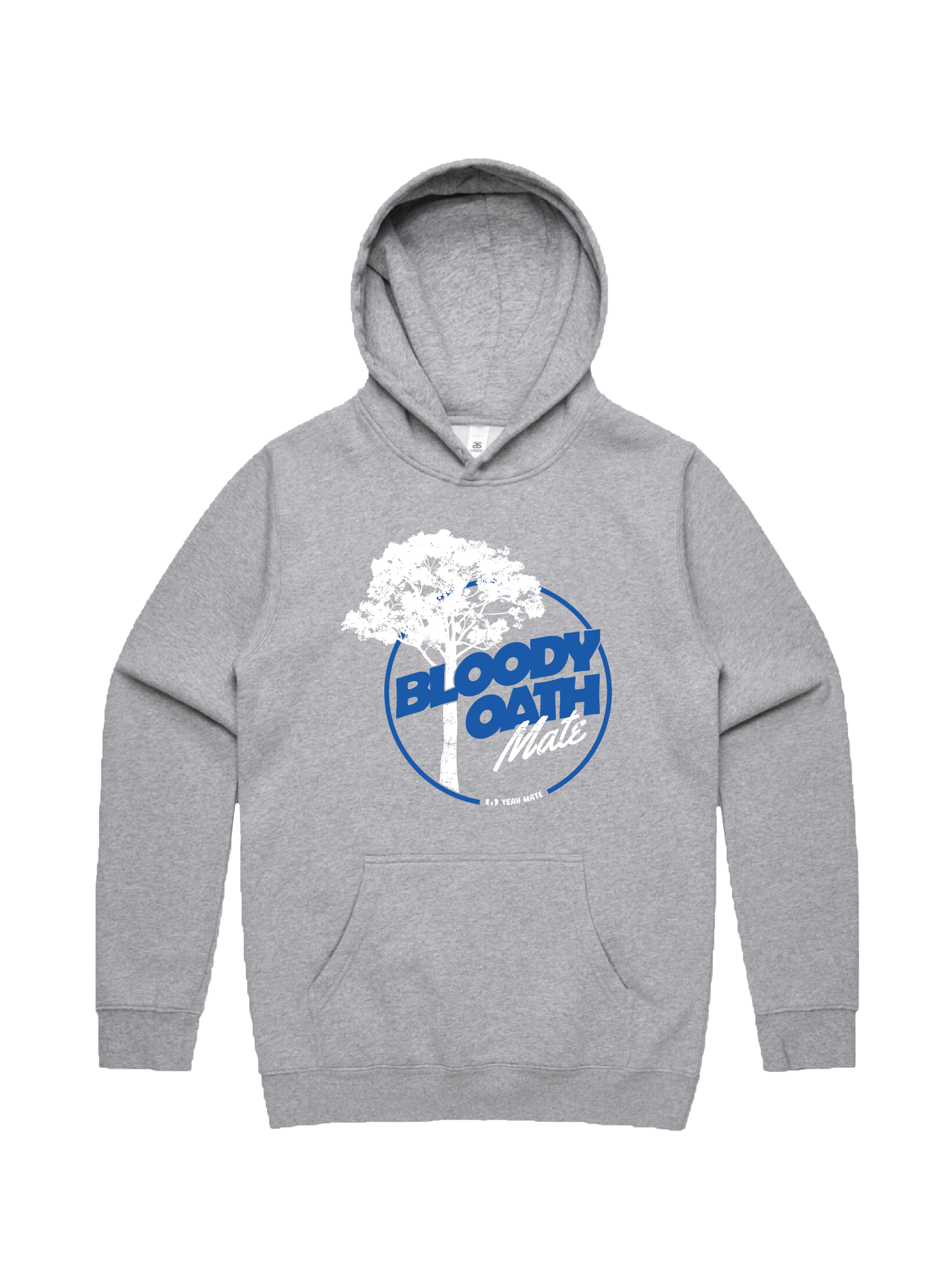 Premium Cotton Hoodie - Unisex Fit - Bloody Oath Mate™  7 - Grey Marle - Yeah Mate Freestyle™ Clothing
