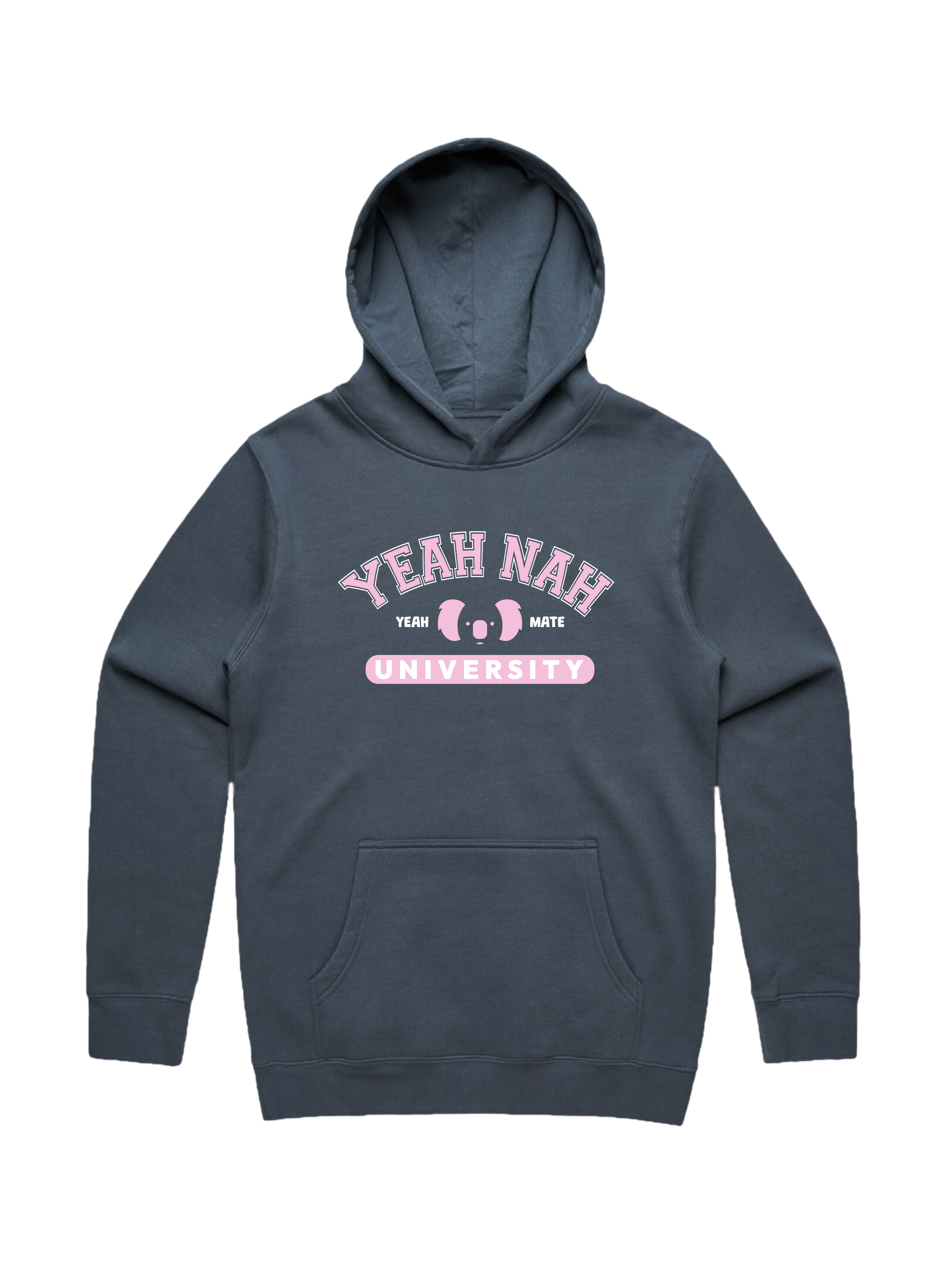 Premium Cotton Hoodie - Unisex Fit - Yeah Nah University™ 1 - Petrol Blue - Yeah Mate Freestyle™ Clothing
