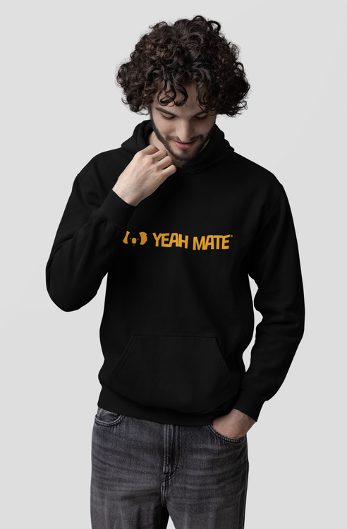 YM Linear Logo Hoodie - Yeah Mate Classic™ - Unisex Premium Fit