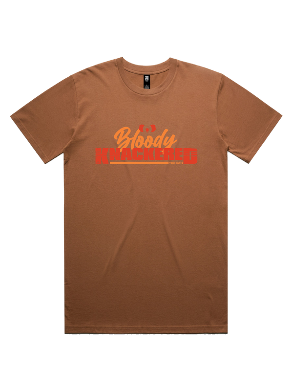 Bloody Knackered Mens Tshirt - Pindan / Cocoa