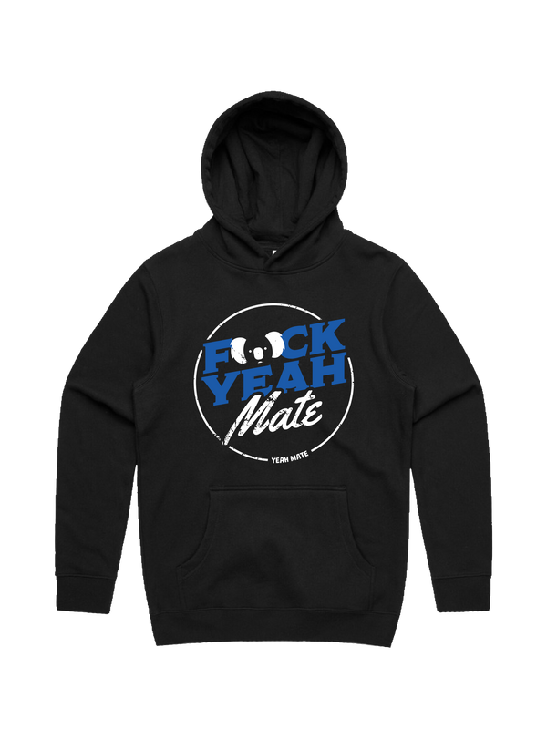 F🐨ck Yeah Mate Hoodie - Lightning Blue / Black