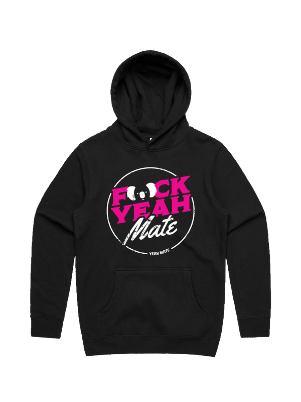 F🐨ck Yeah Mate Hoodie - Flamin Galah / Black