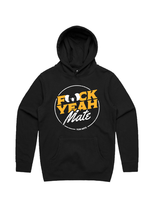 F🐨ck Yeah Mate Hoodie - Yeah Mate Gold / Black