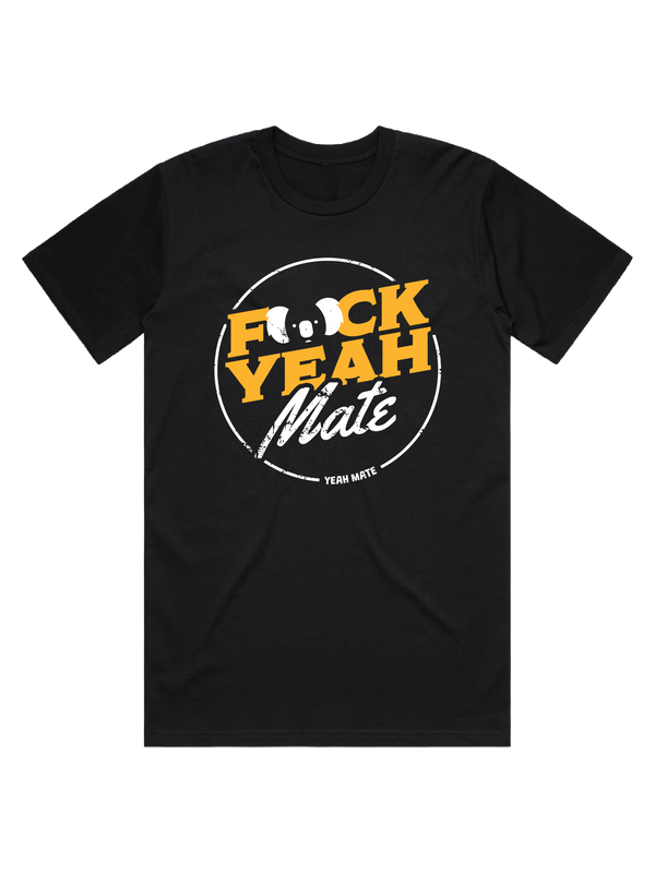 F🐨ck Yeah Mate MensTshirt - Yeah Mate Gold / Black