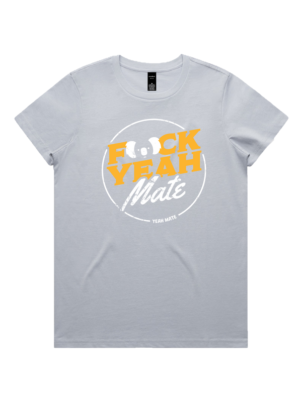 F🐨ck Yeah Mate Ladies Tshirt - Yeah Mate Gold / Powder