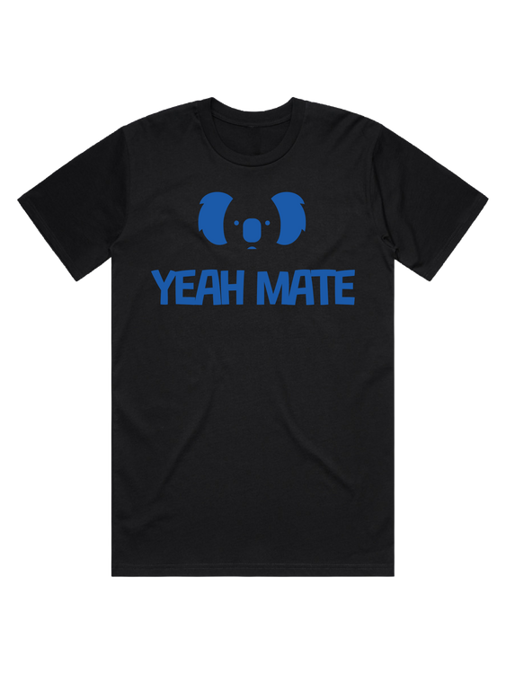 Yeah Mate Stacked Logo Mens Tshirt